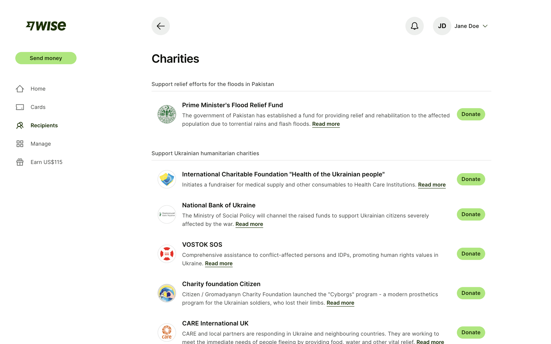 Wise Web Finance interface screenshot 10