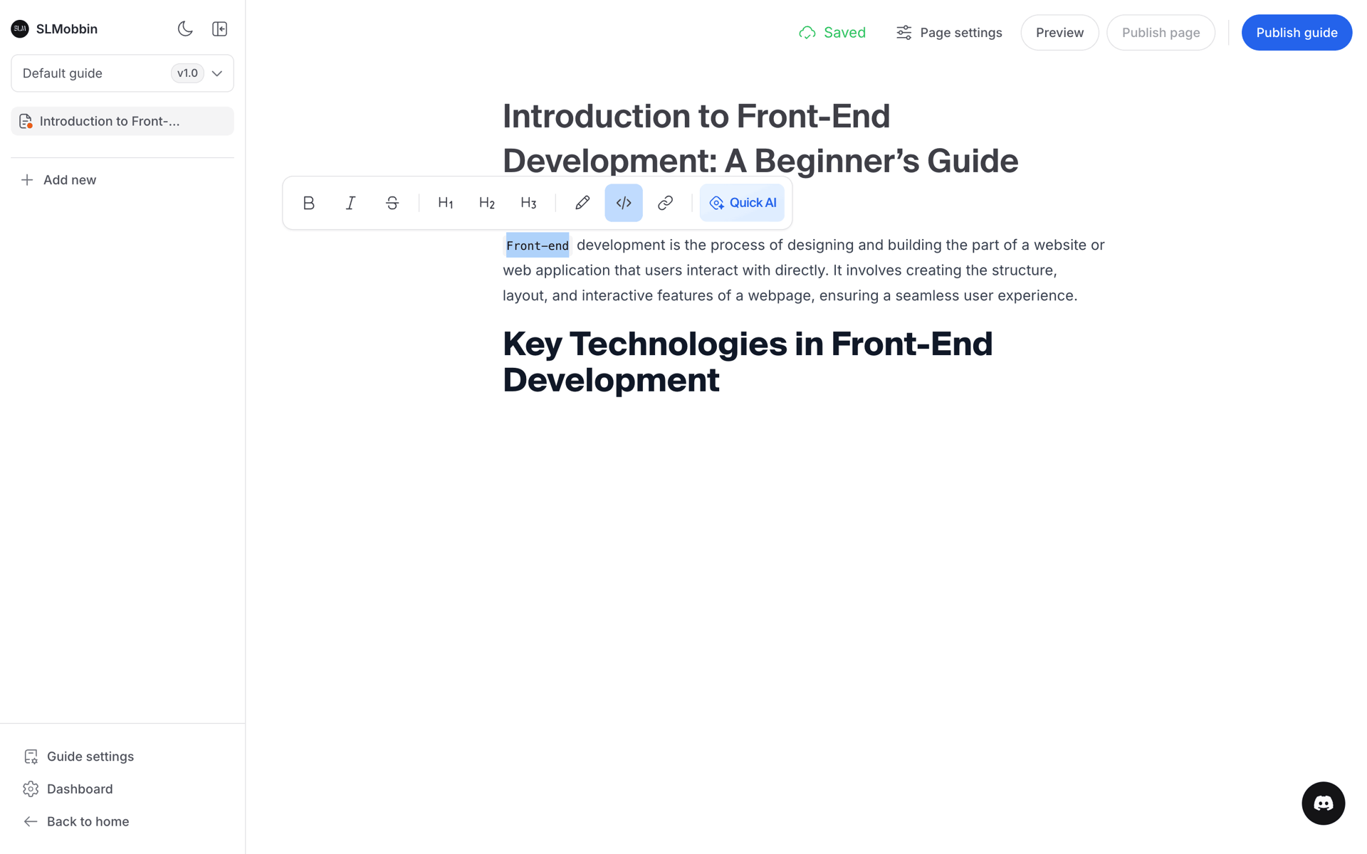 Hashnode Web Developer Tools interface screenshot 3