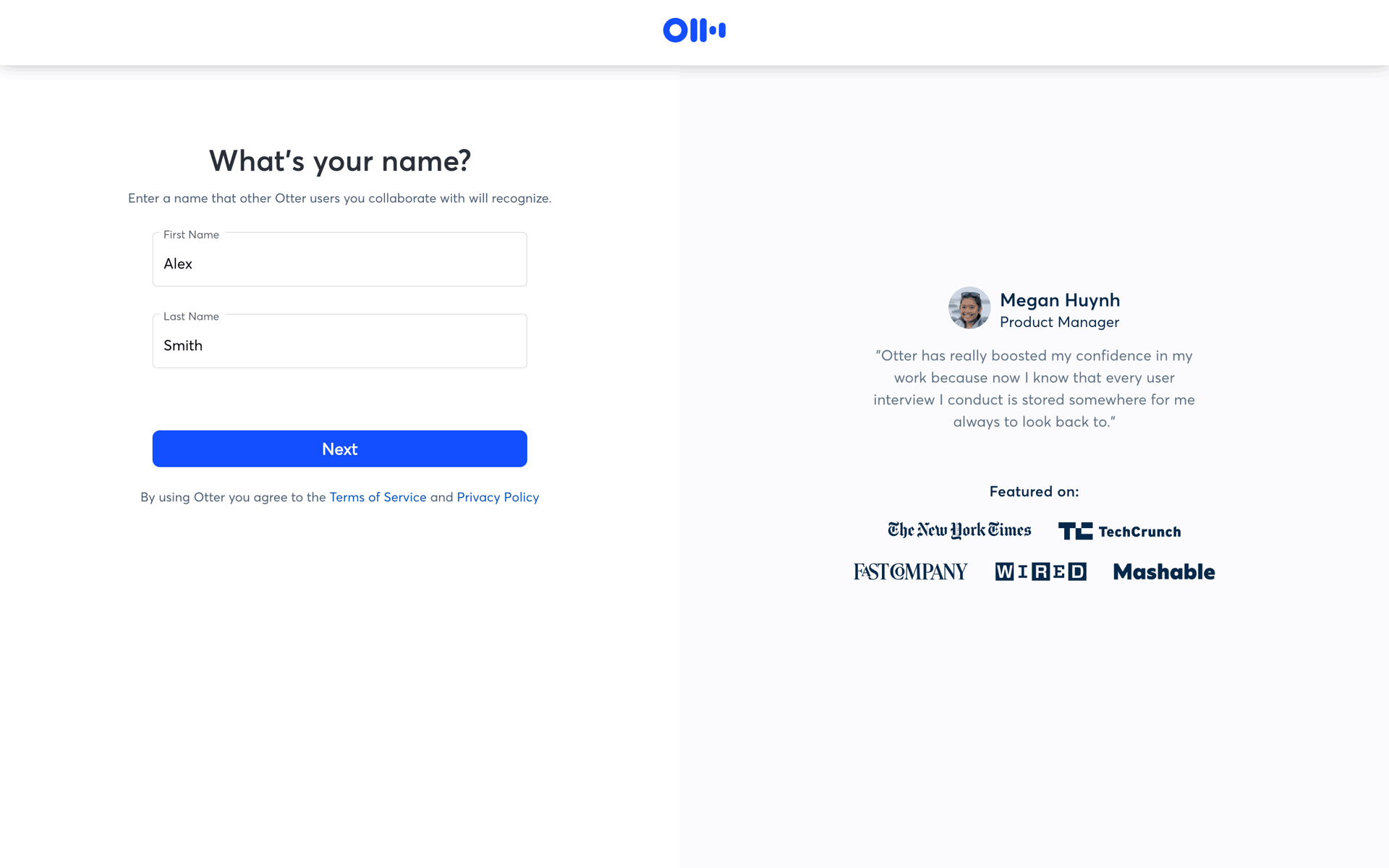 Otter.ai Web AI interface screenshot 9