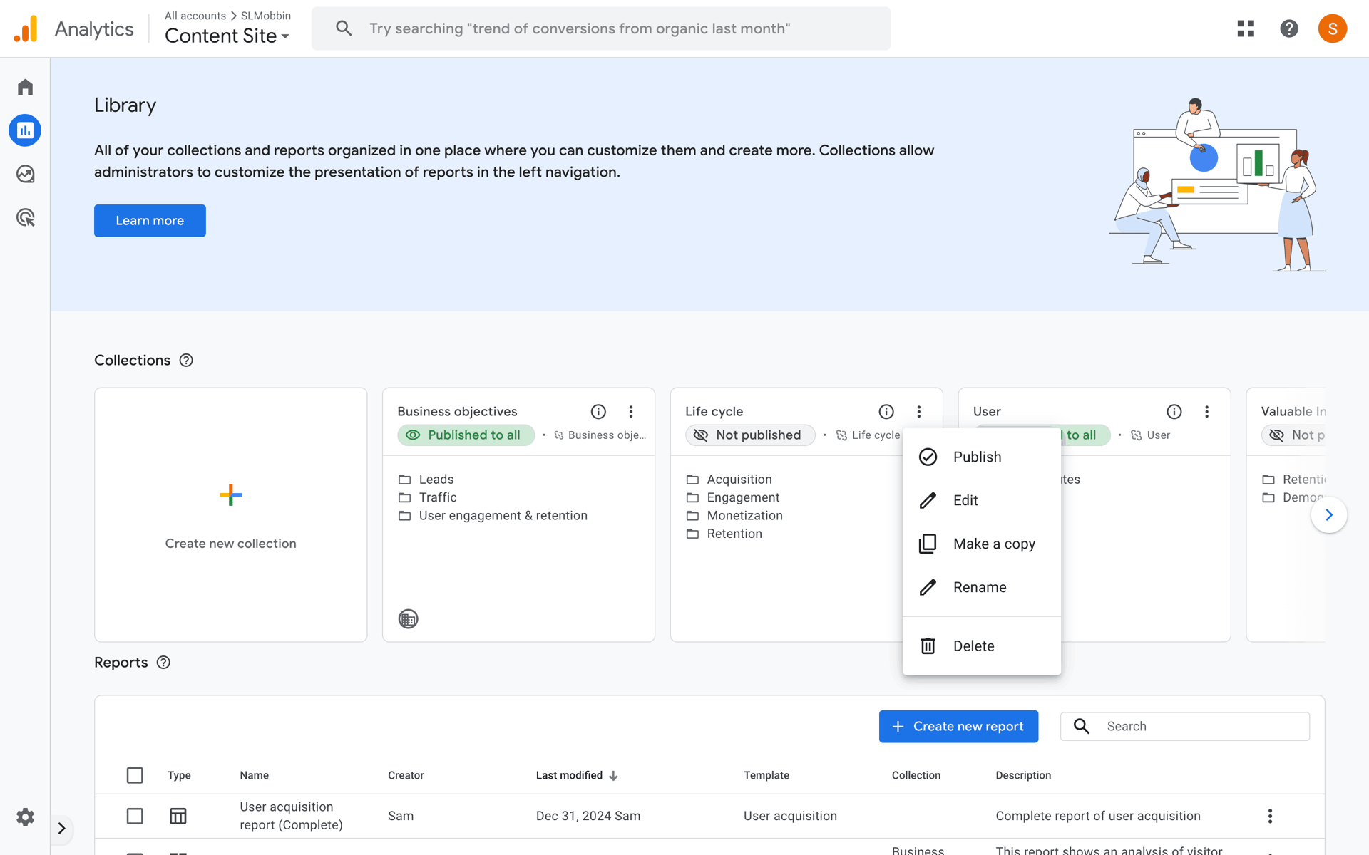 Google Analytics Web Business interface screenshot 8
