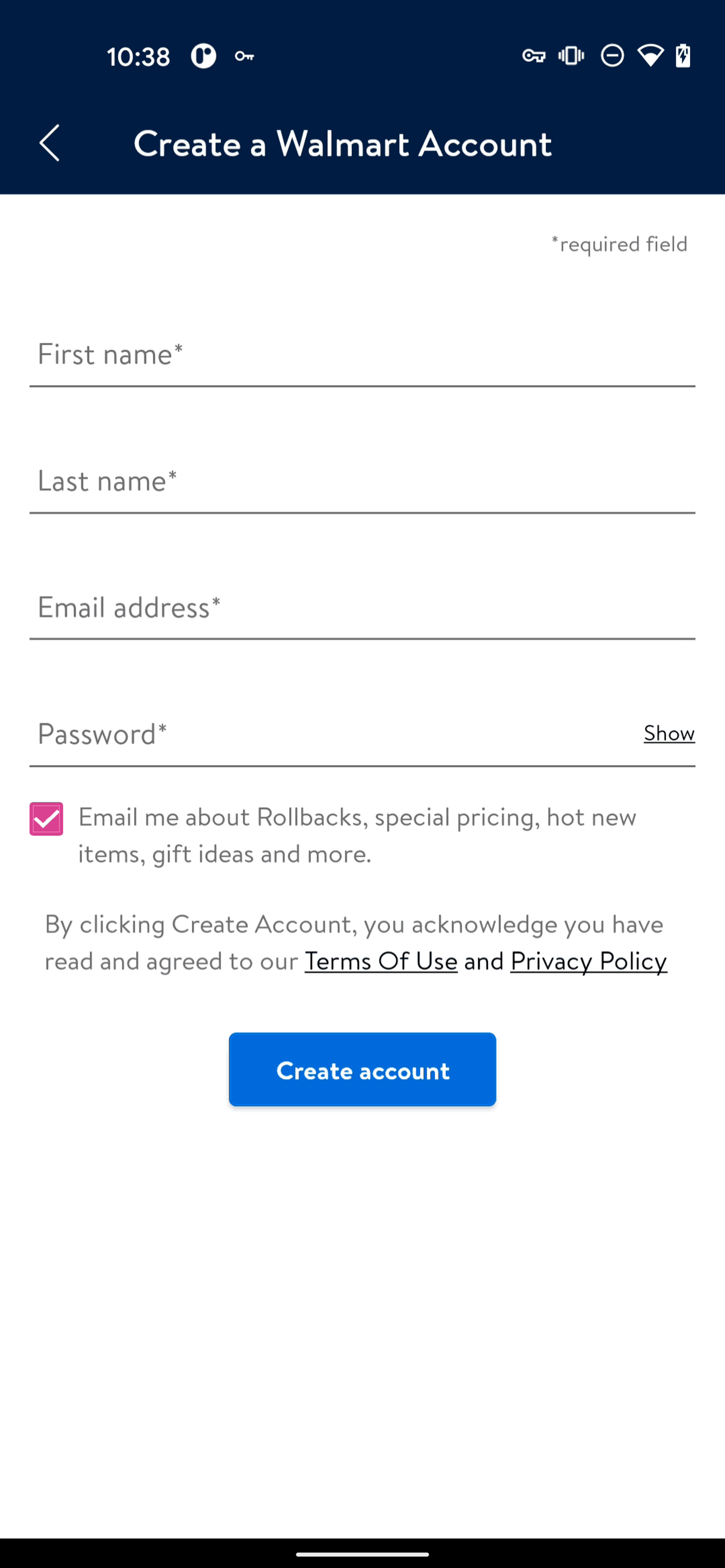 Walmart Android Shopping interface screenshot 20