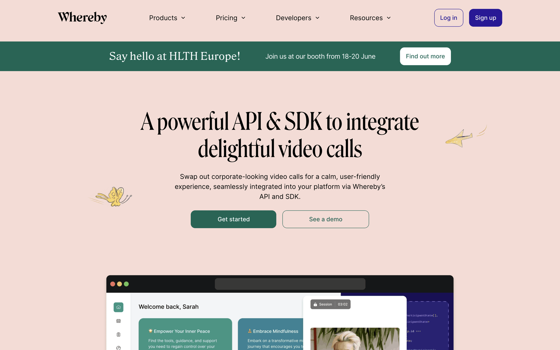Whereby Web Business interface screenshot 1