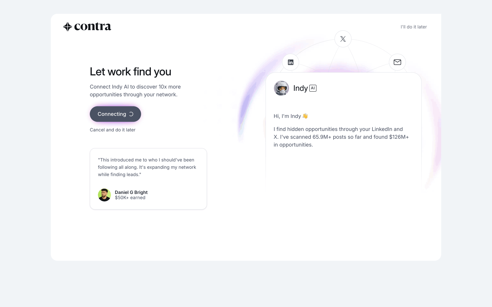 Onboarding (freelancer) on Contra (web) screen 8