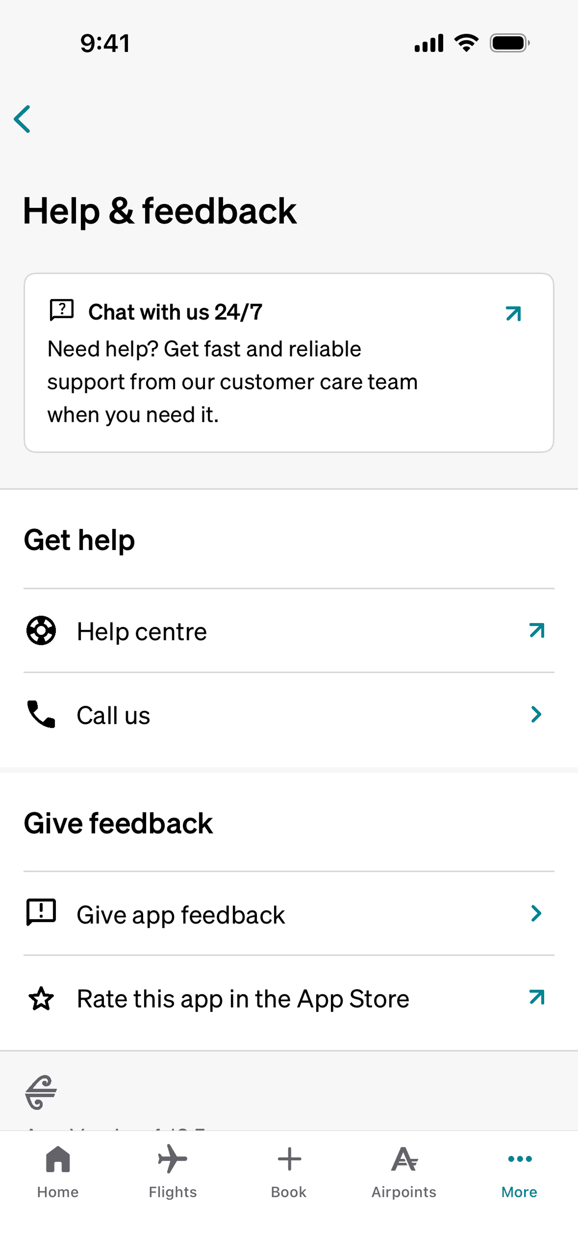 Air NZ iOS Travel & Transportation interface screenshot 11