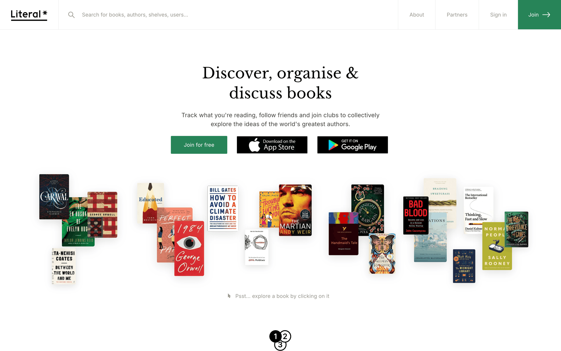 Literal Web Lifestyle interface screenshot 1