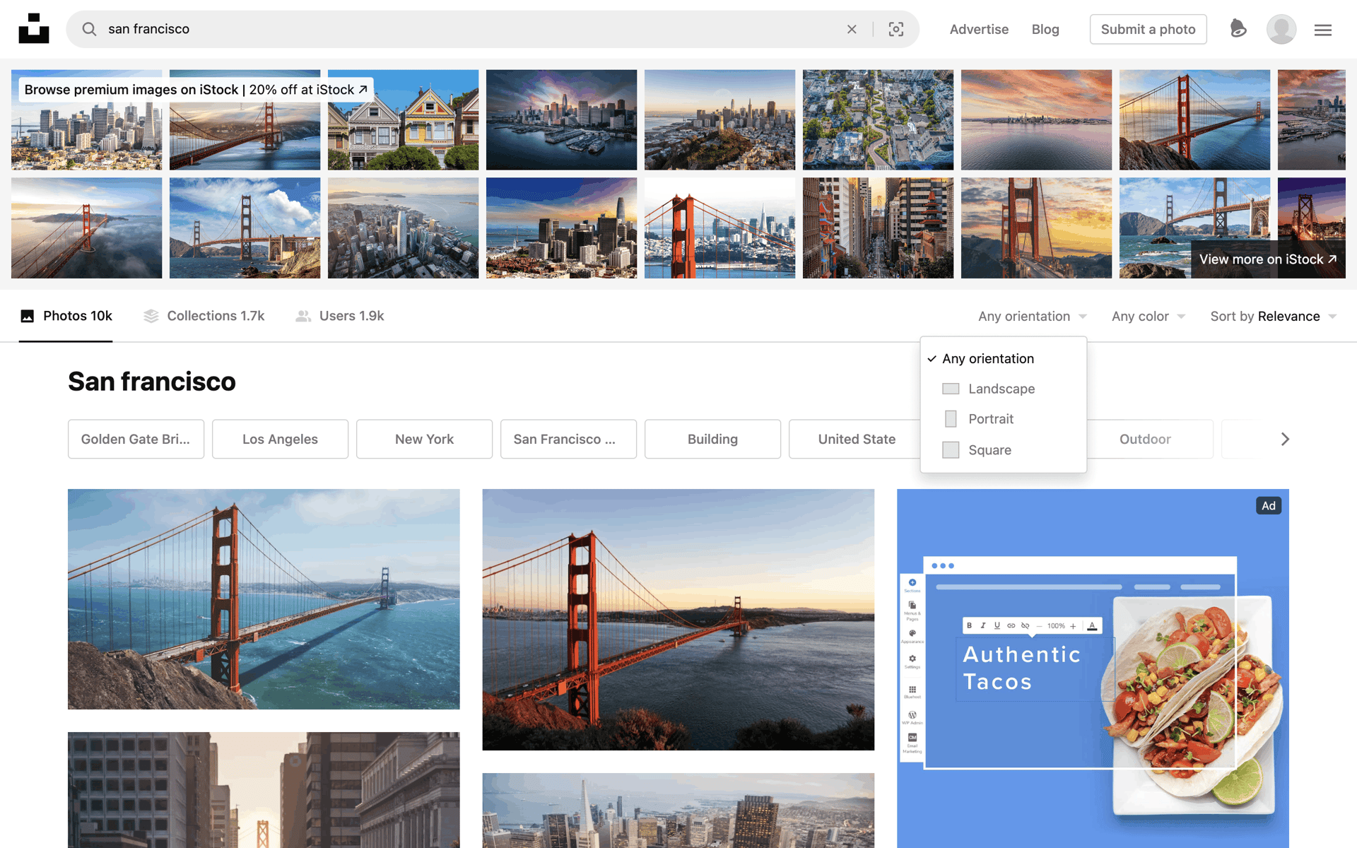 Unsplash Web Photo & Video interface screenshot 4