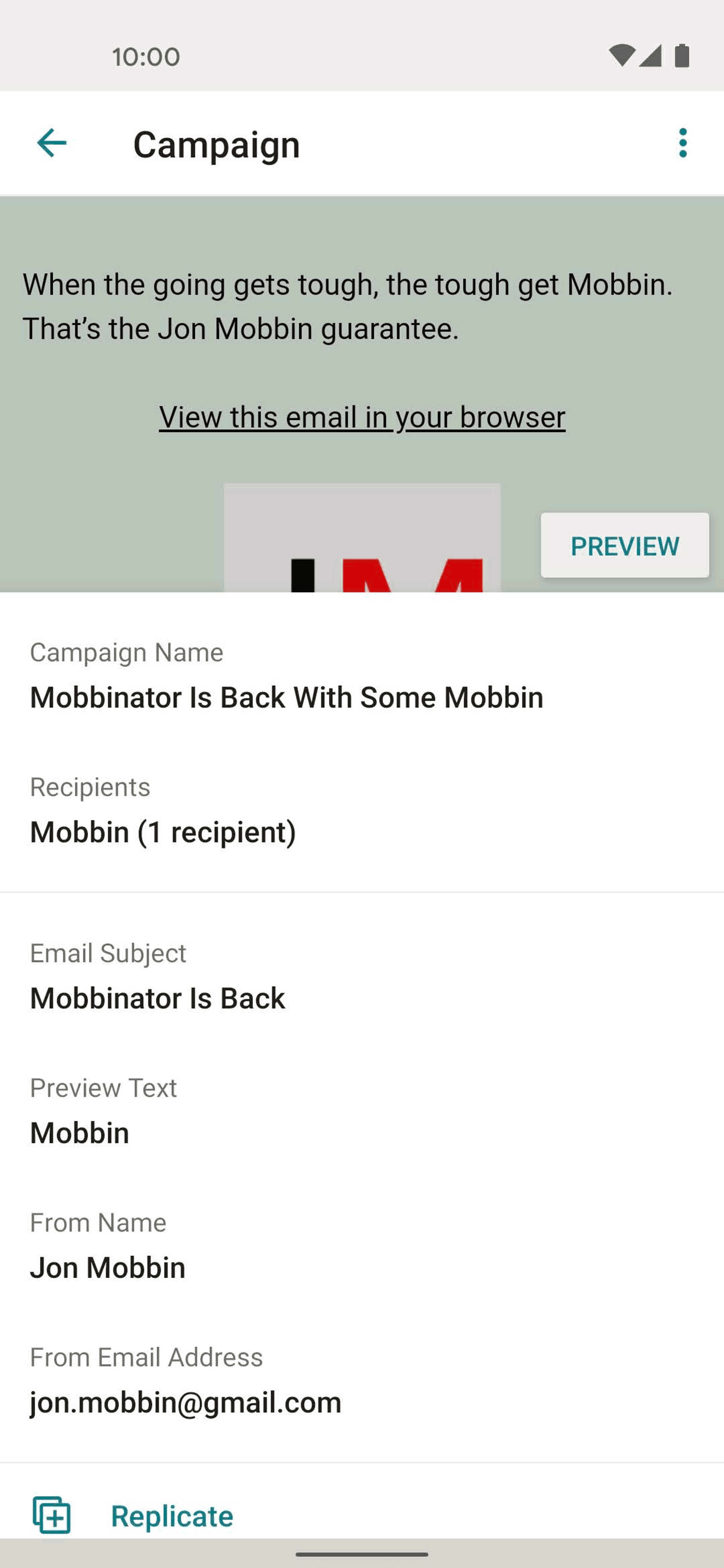 Mailchimp Android Business interface screenshot 20