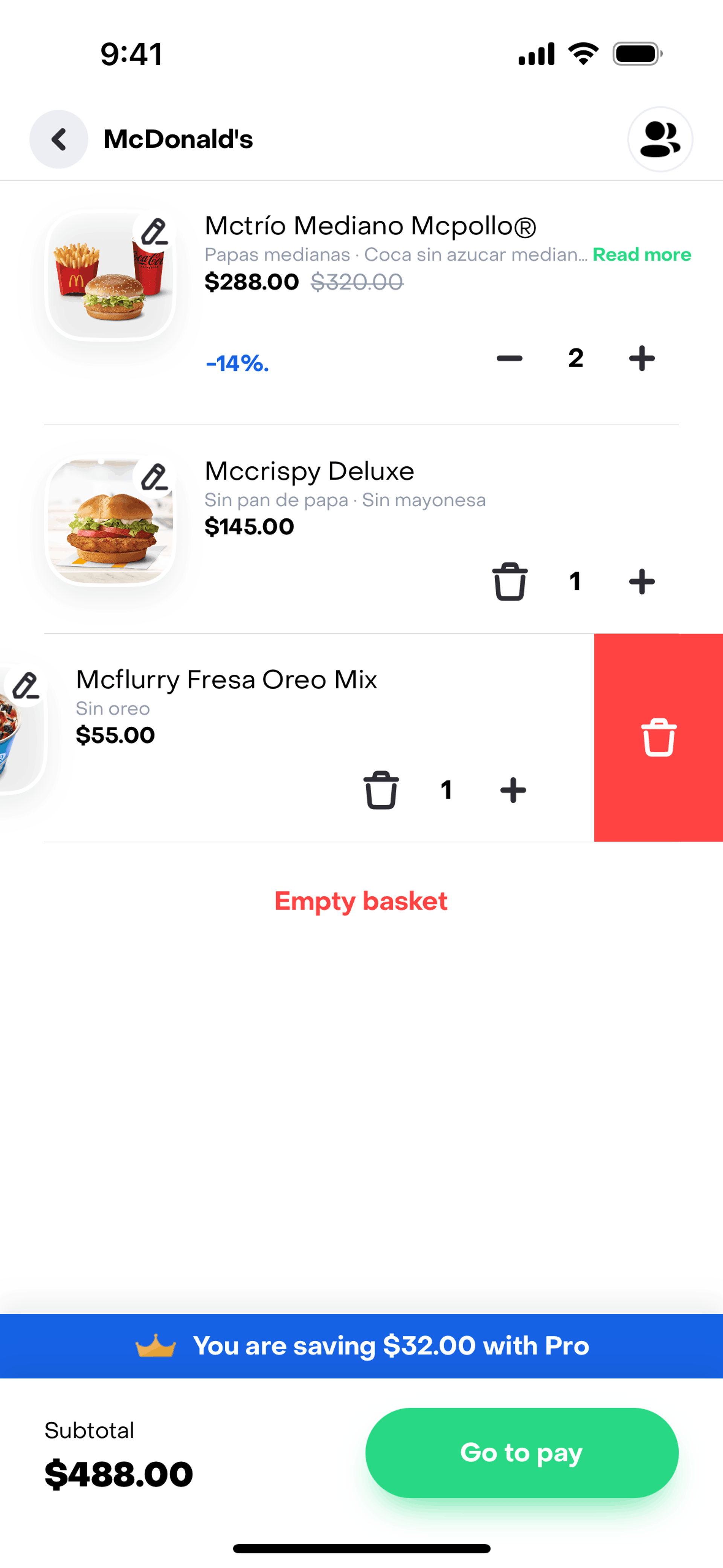 Rappi iOS Food & Drink interface screenshot 23