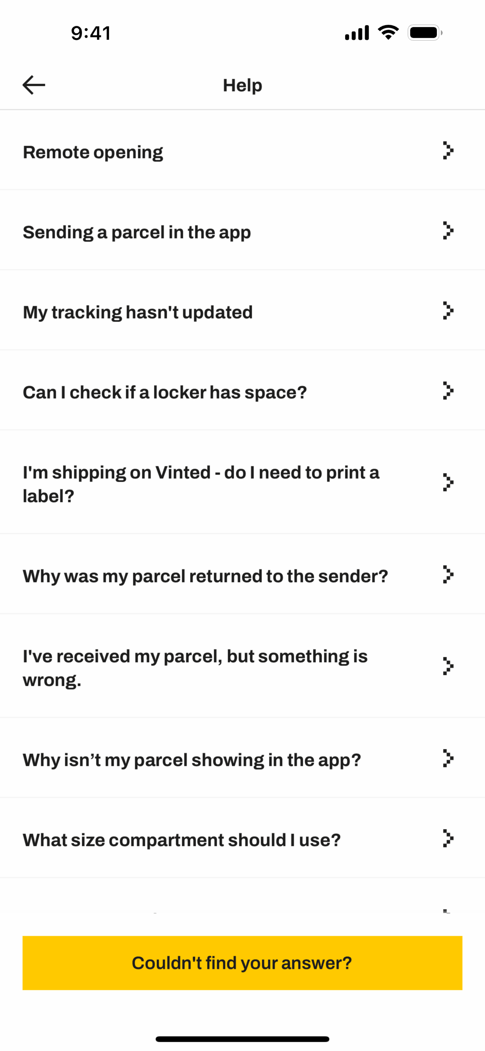InPost UK iOS Shopping interface screenshot 14