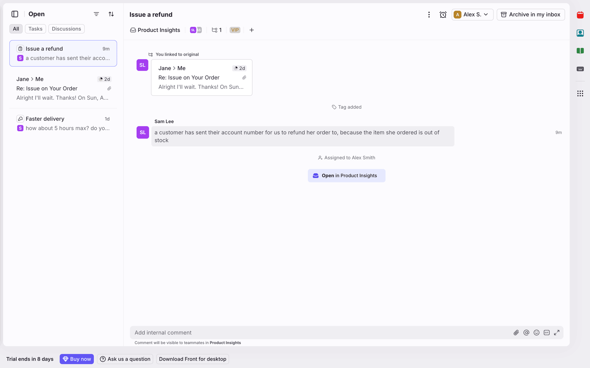 Front Web Business interface screenshot 18