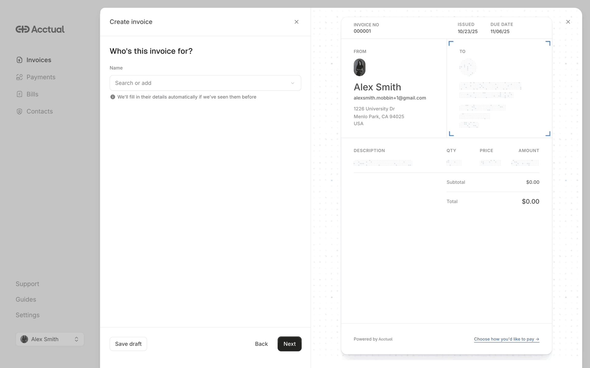 Acctual Web Finance interface screenshot 14
