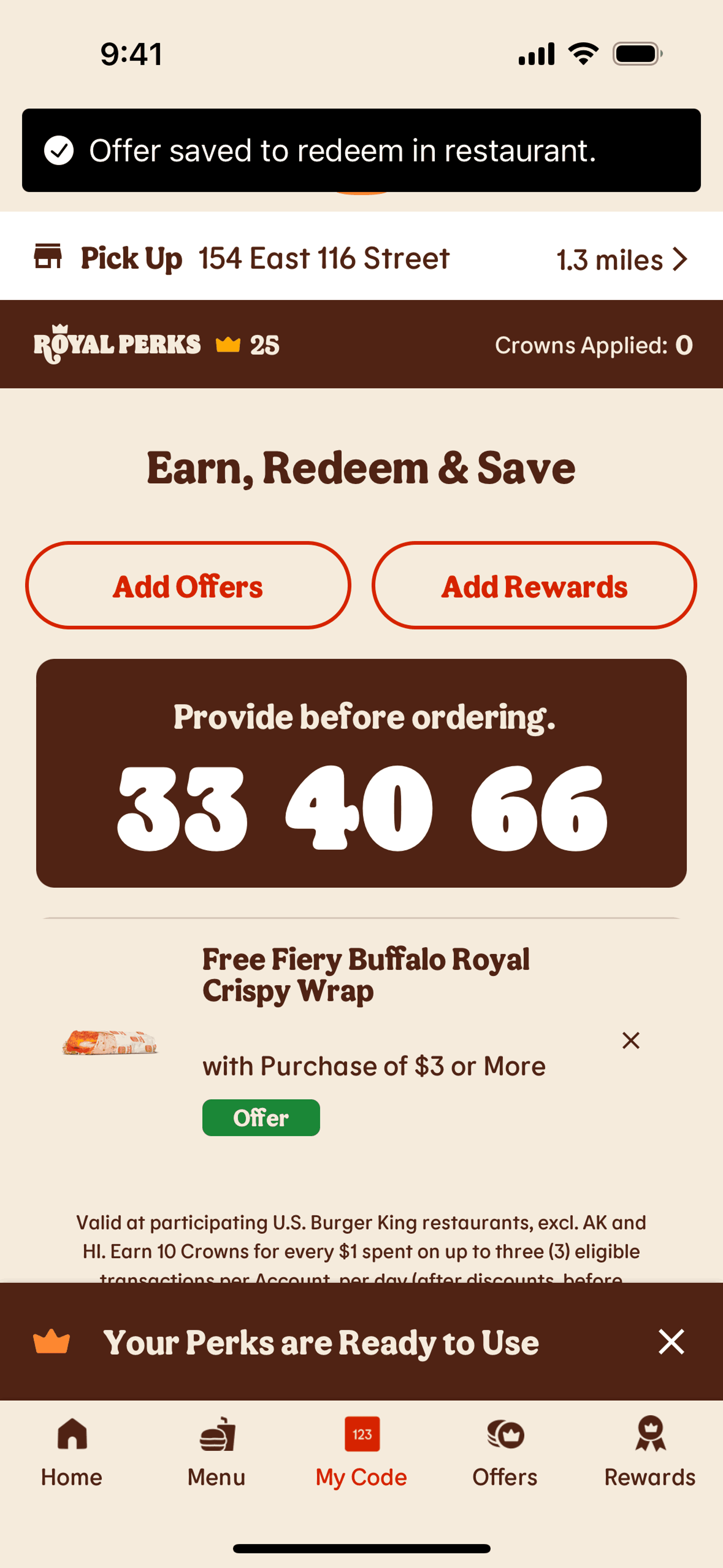 Burger King iOS Food & Drink interface screenshot 14