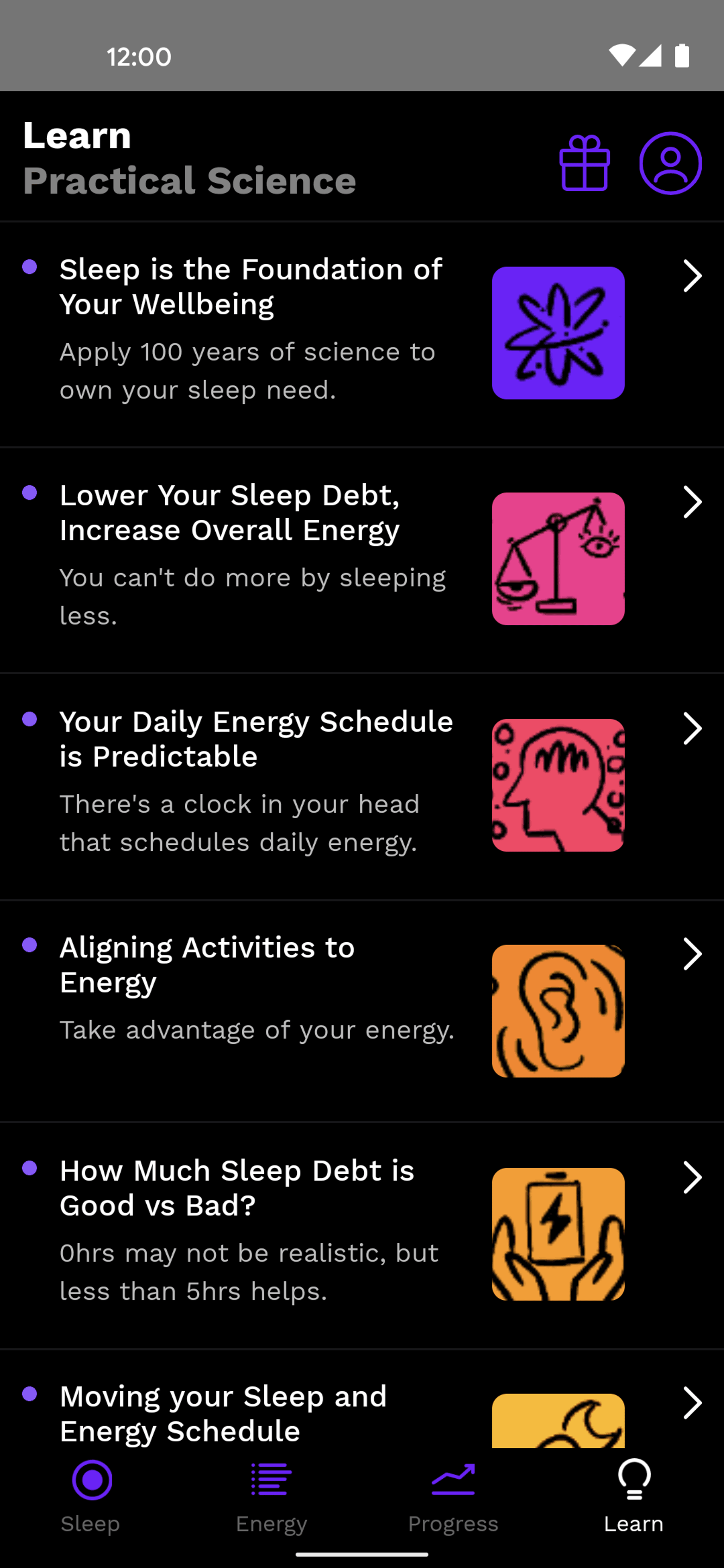 Rise Android Health & Fitness interface screenshot 6