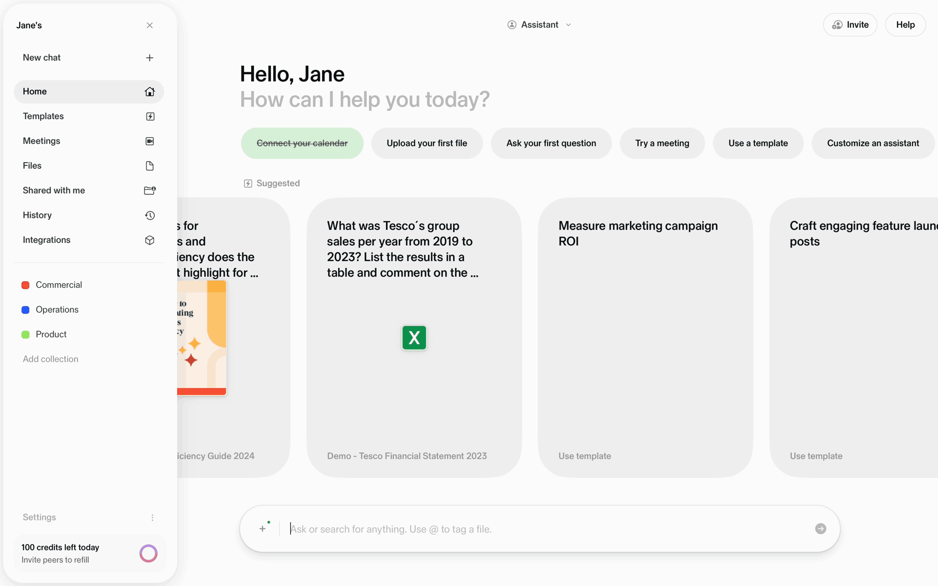 Sana AI Web Business interface screenshot 20