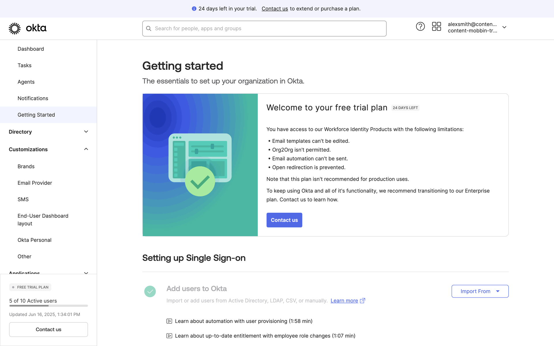 Okta Web Developer Tools interface screenshot 24