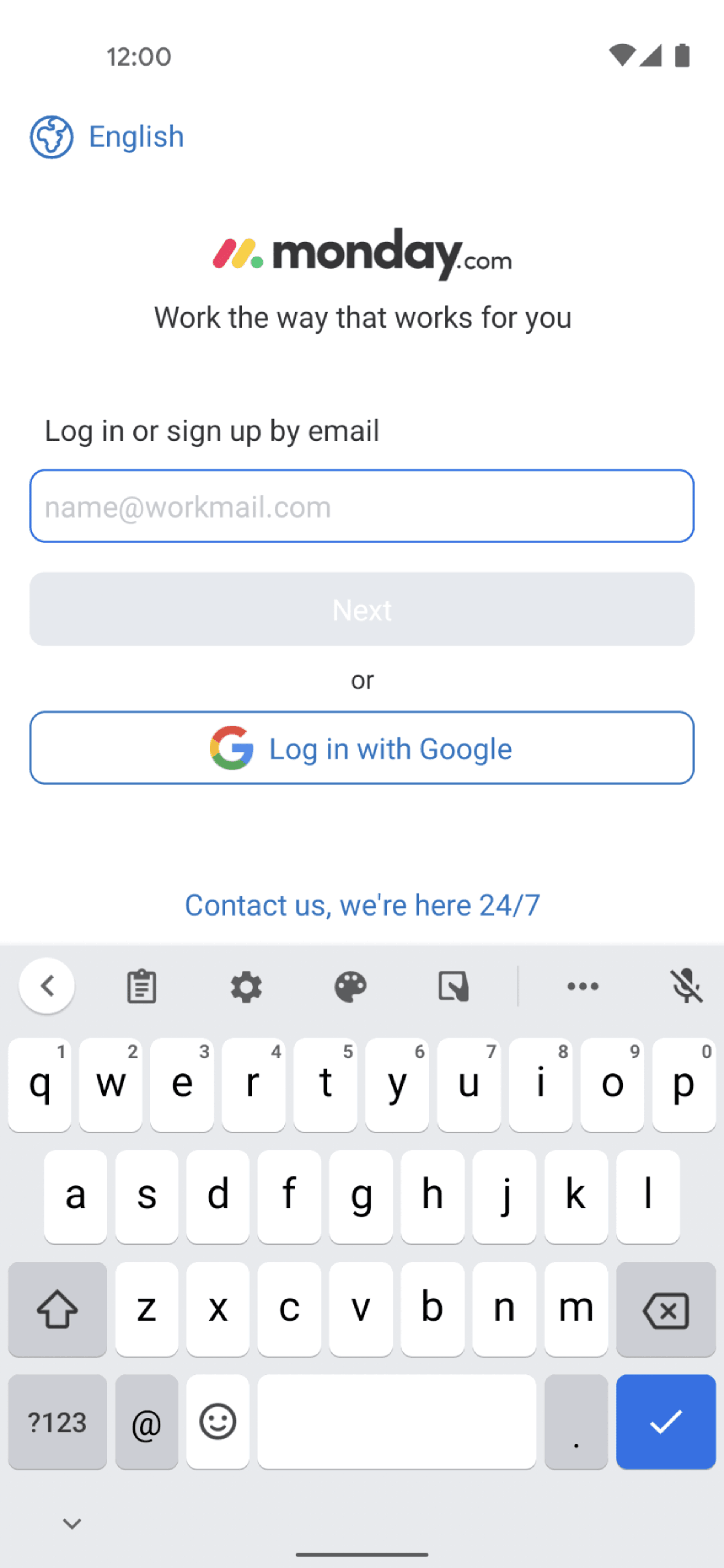 monday.com Android Collaboration interface screenshot 3