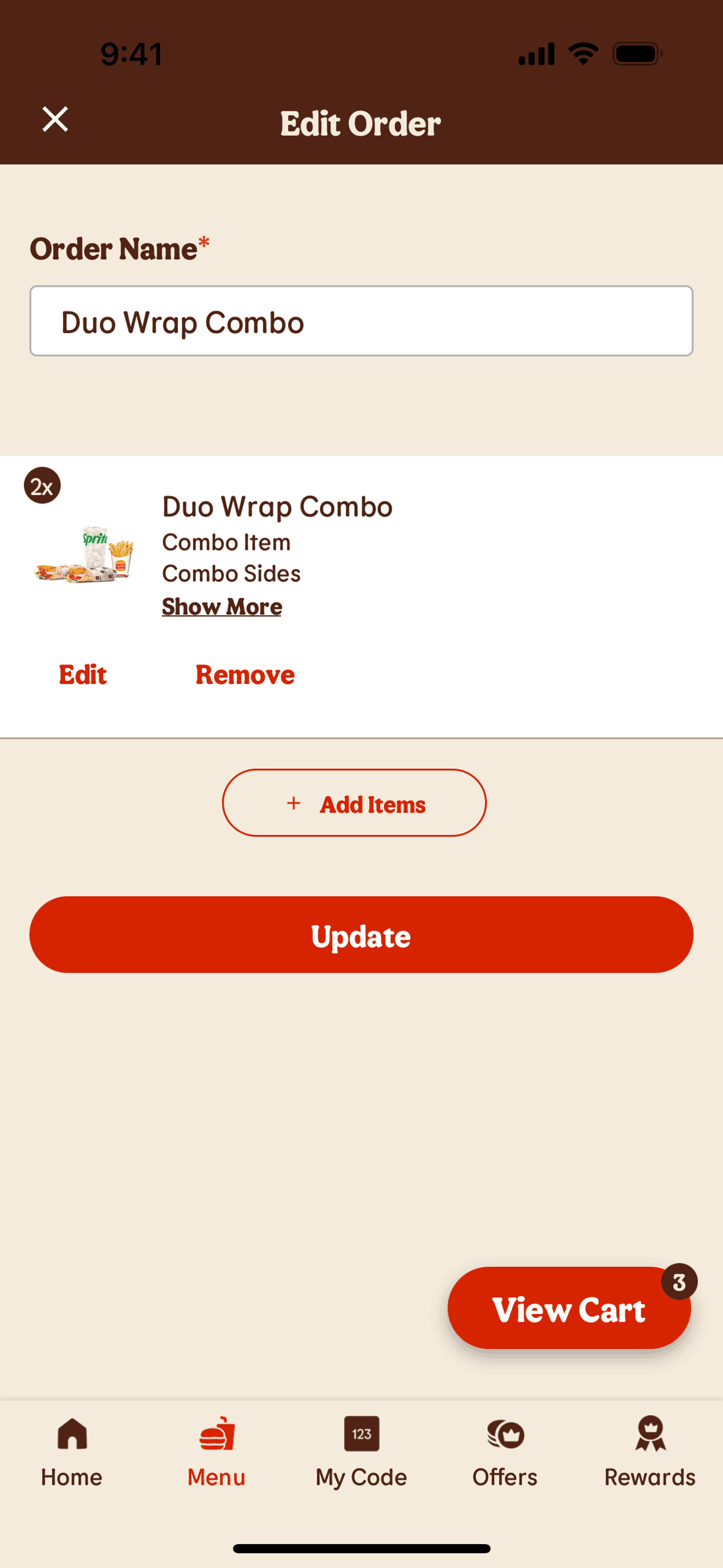 Burger King iOS Food & Drink interface screenshot 10