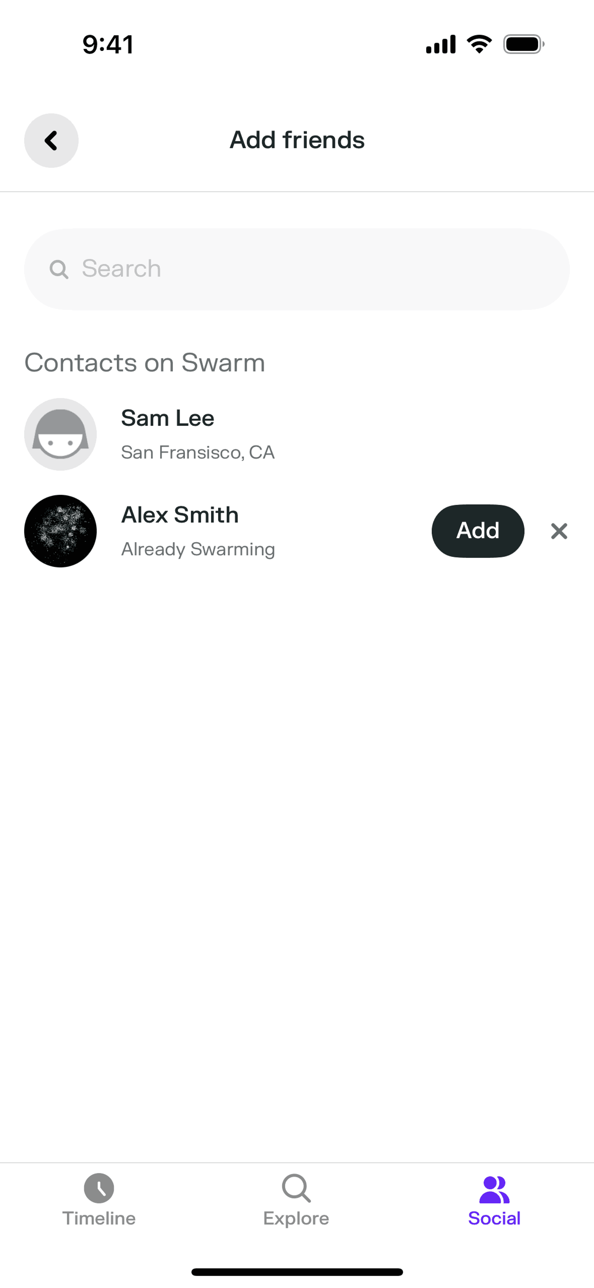 Swarm iOS Social Networking interface screenshot 24