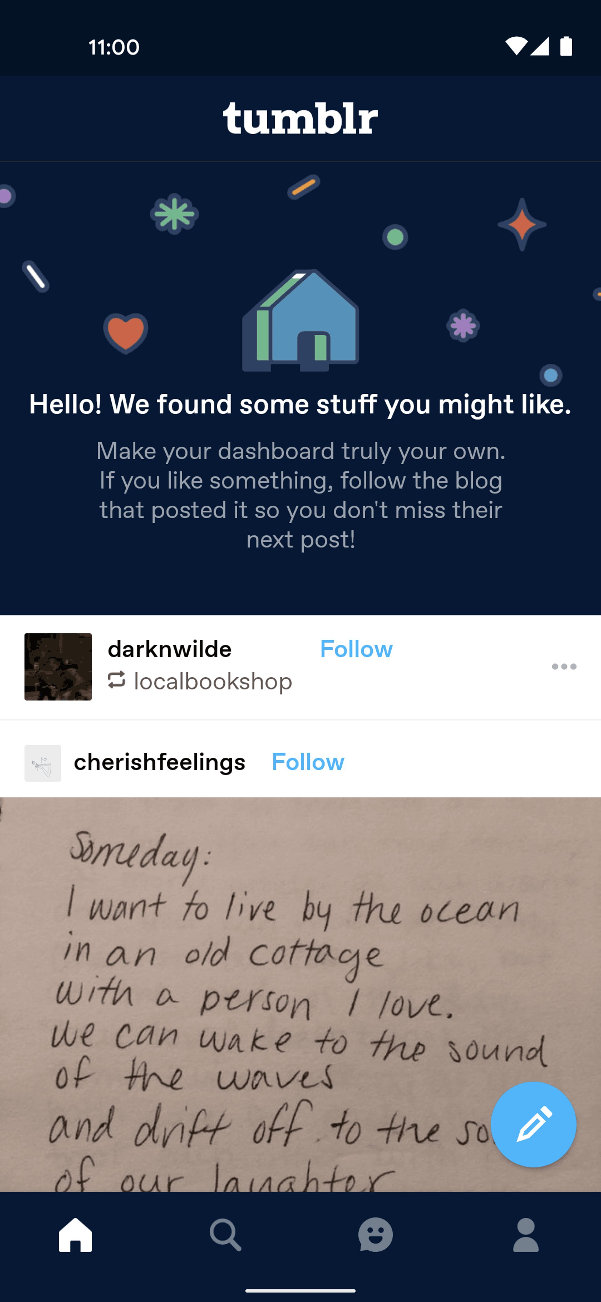 Tumblr Android Social Networking interface screenshot 21