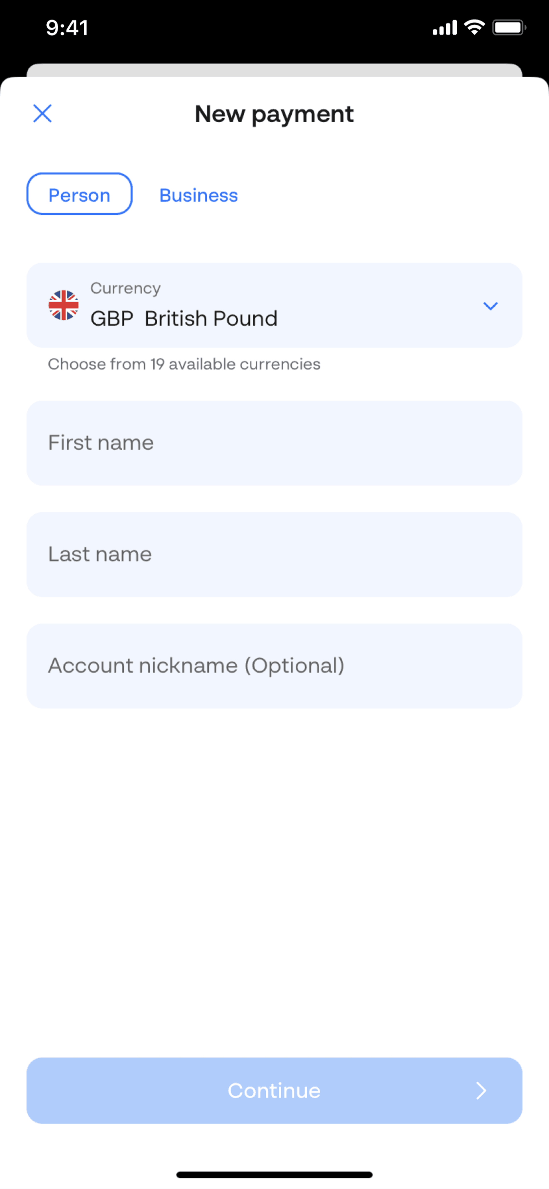 Monese iOS Finance interface screenshot 7