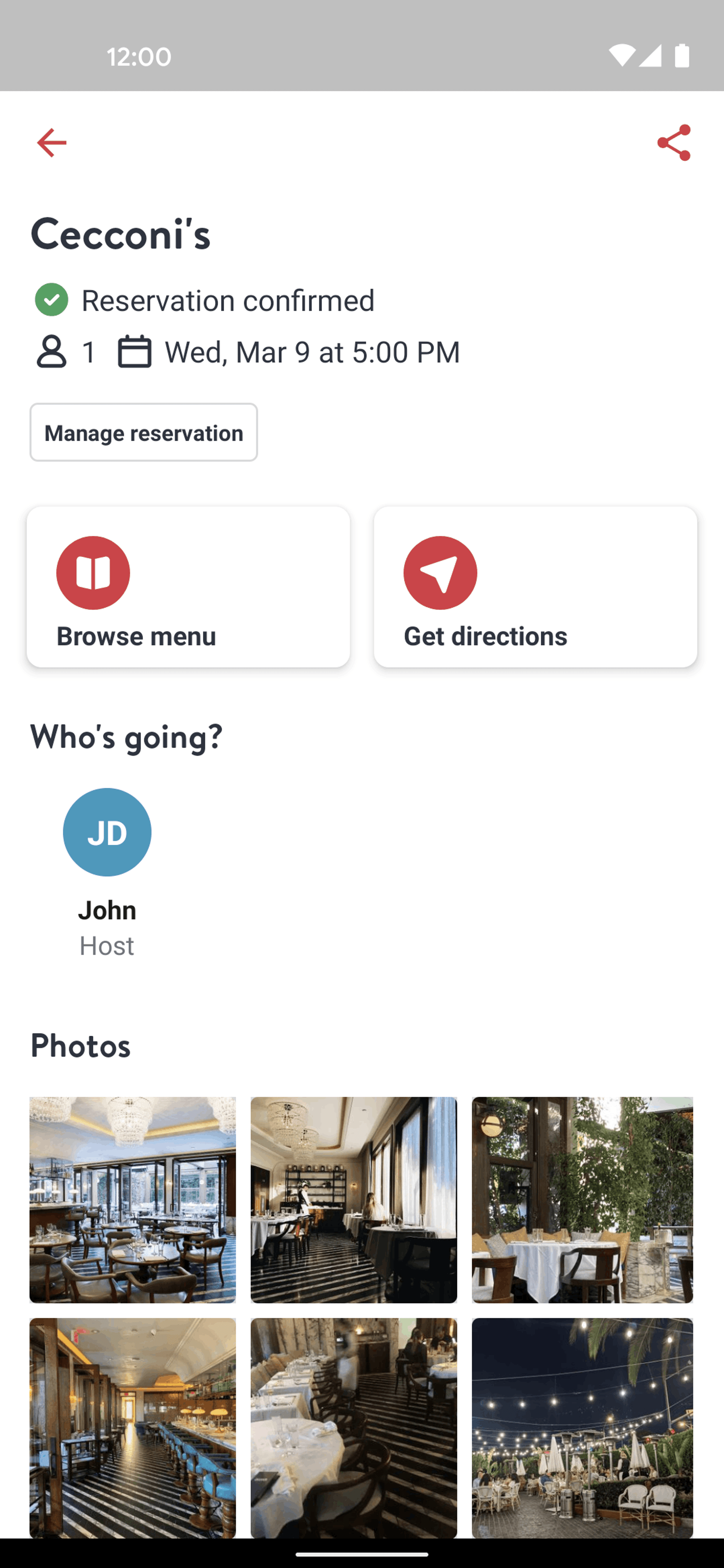 OpenTable Android Food & Drink interface screenshot 14