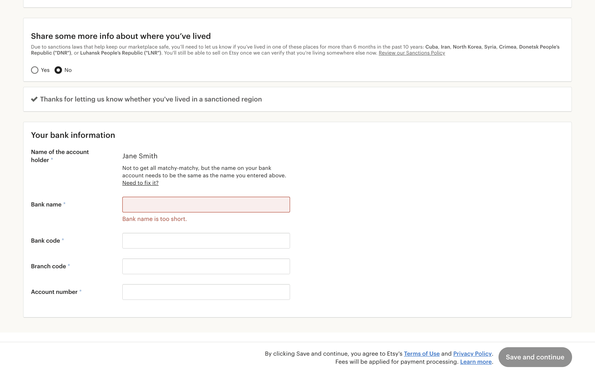 Etsy Web Business interface screenshot 17