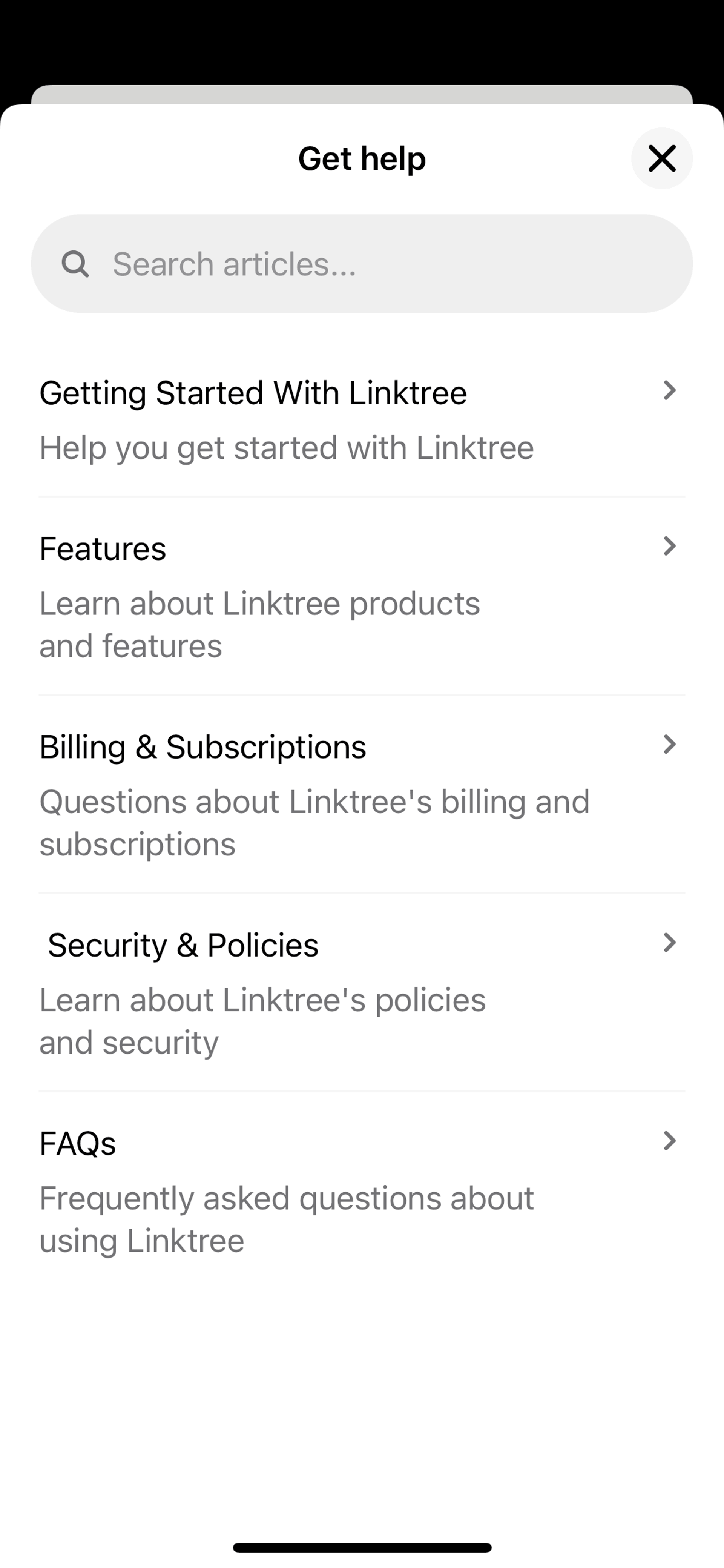 Linktree iOS Social Networking interface screenshot 20