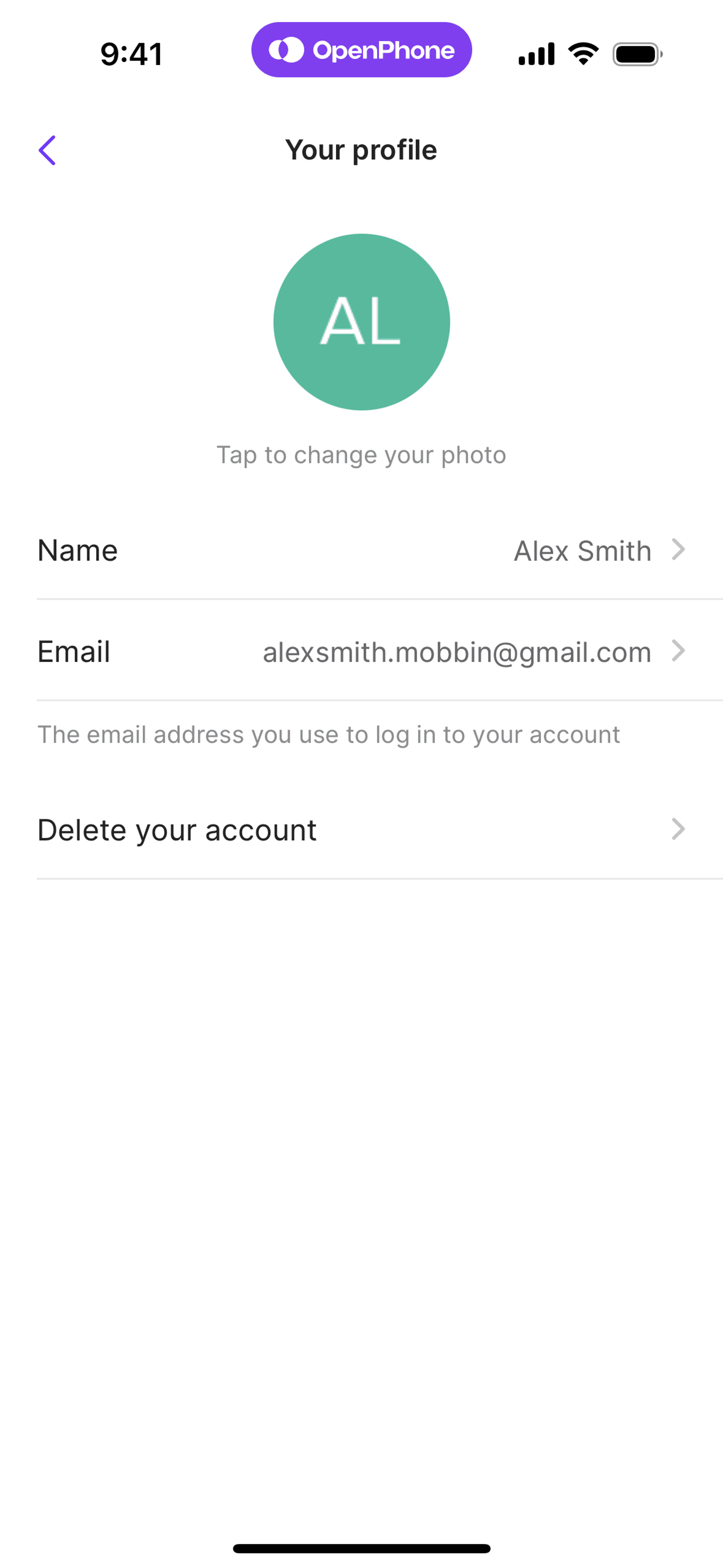 OpenPhone iOS Business interface screenshot 11