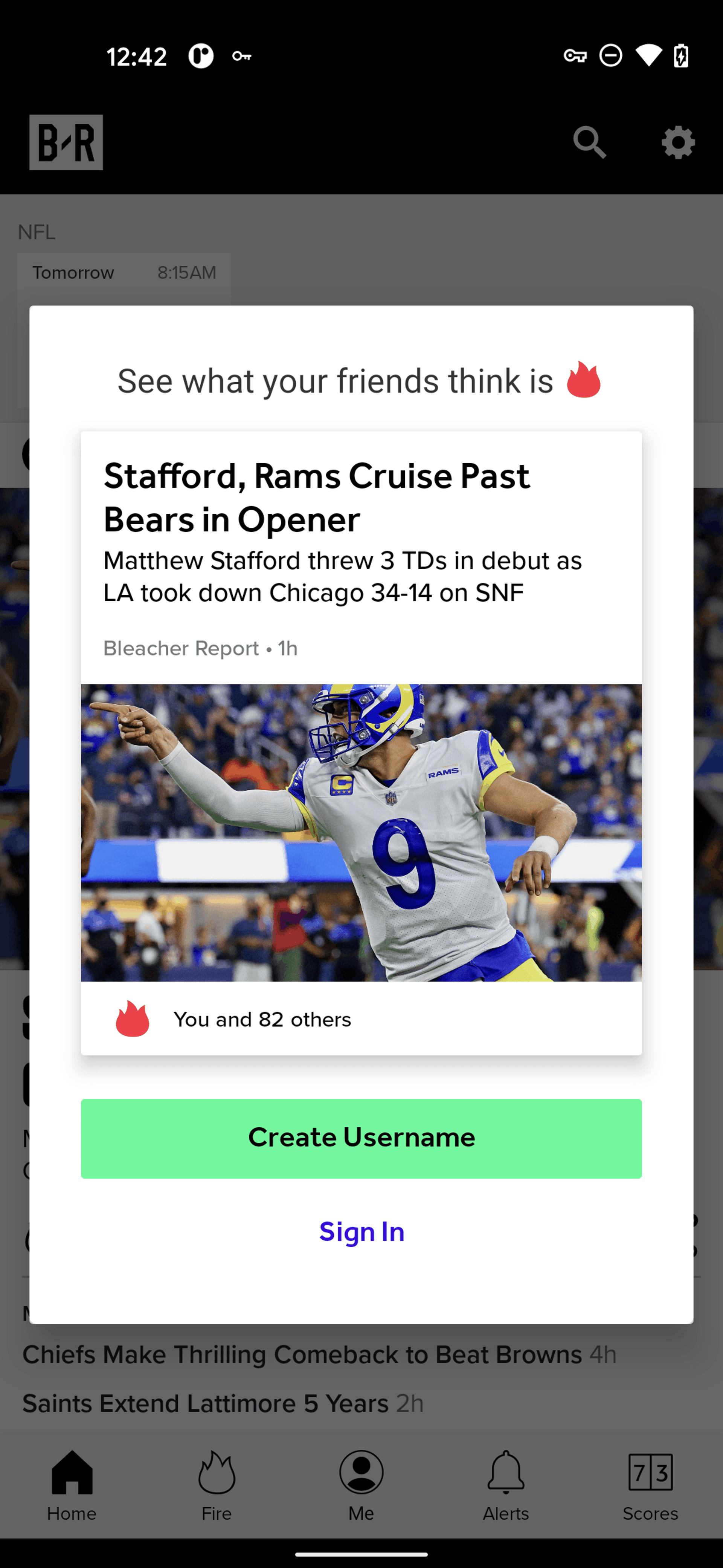 Bleacher Report Android Sports interface screenshot 23