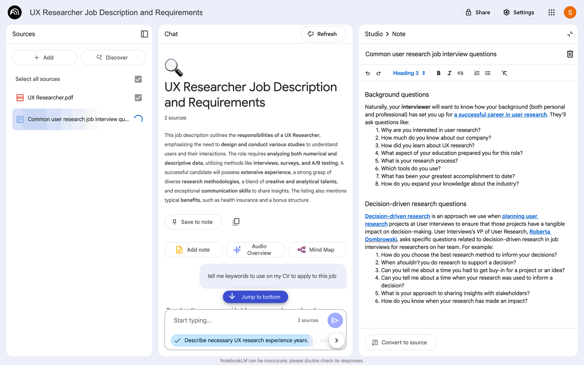 NotebookLM Web AI interface screenshot 12