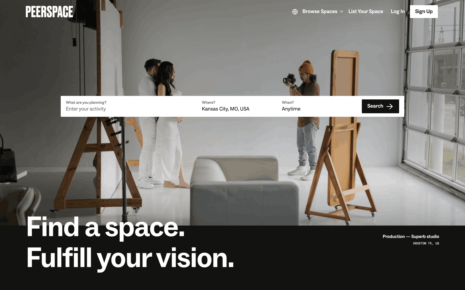 Peerspace Web Lifestyle interface screenshot 1