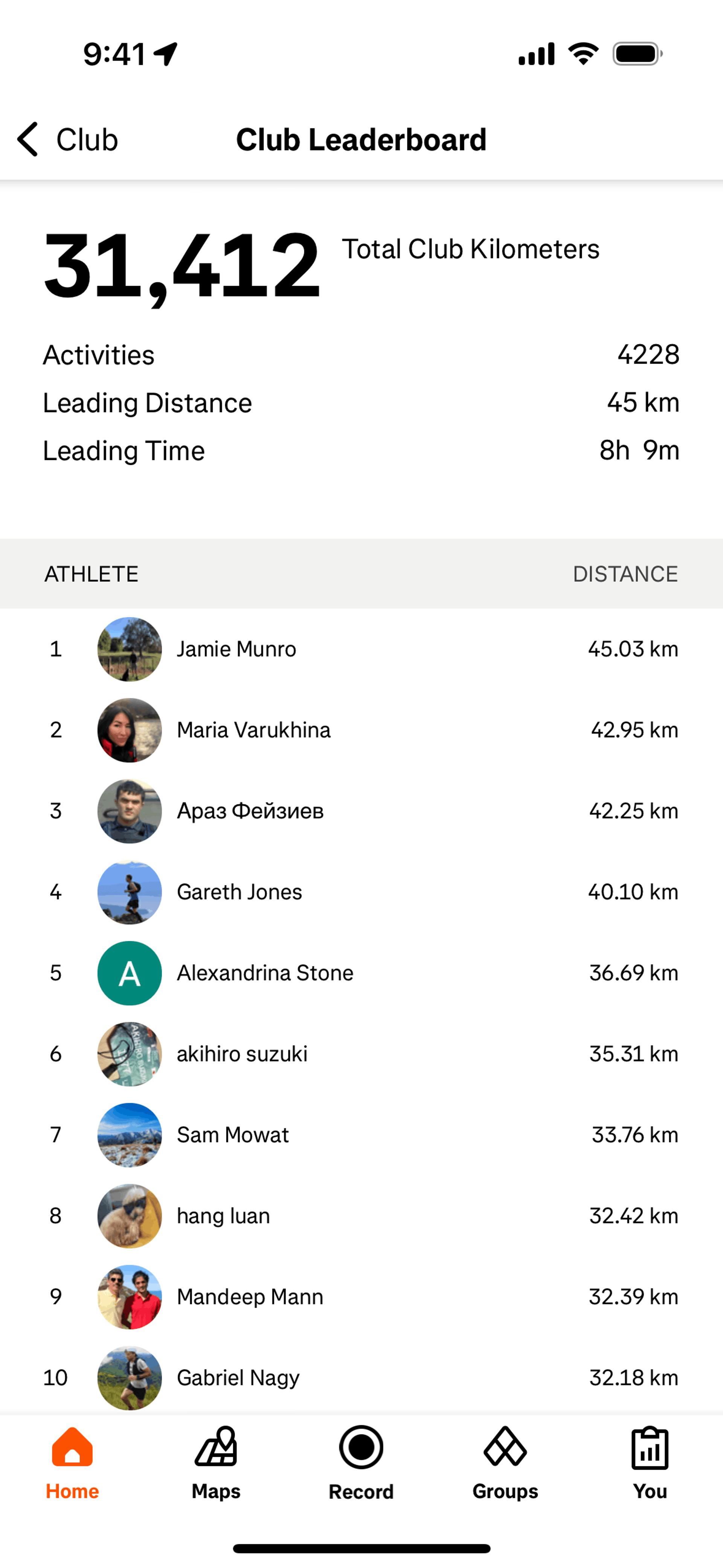 Strava iOS Health & Fitness interface screenshot 10