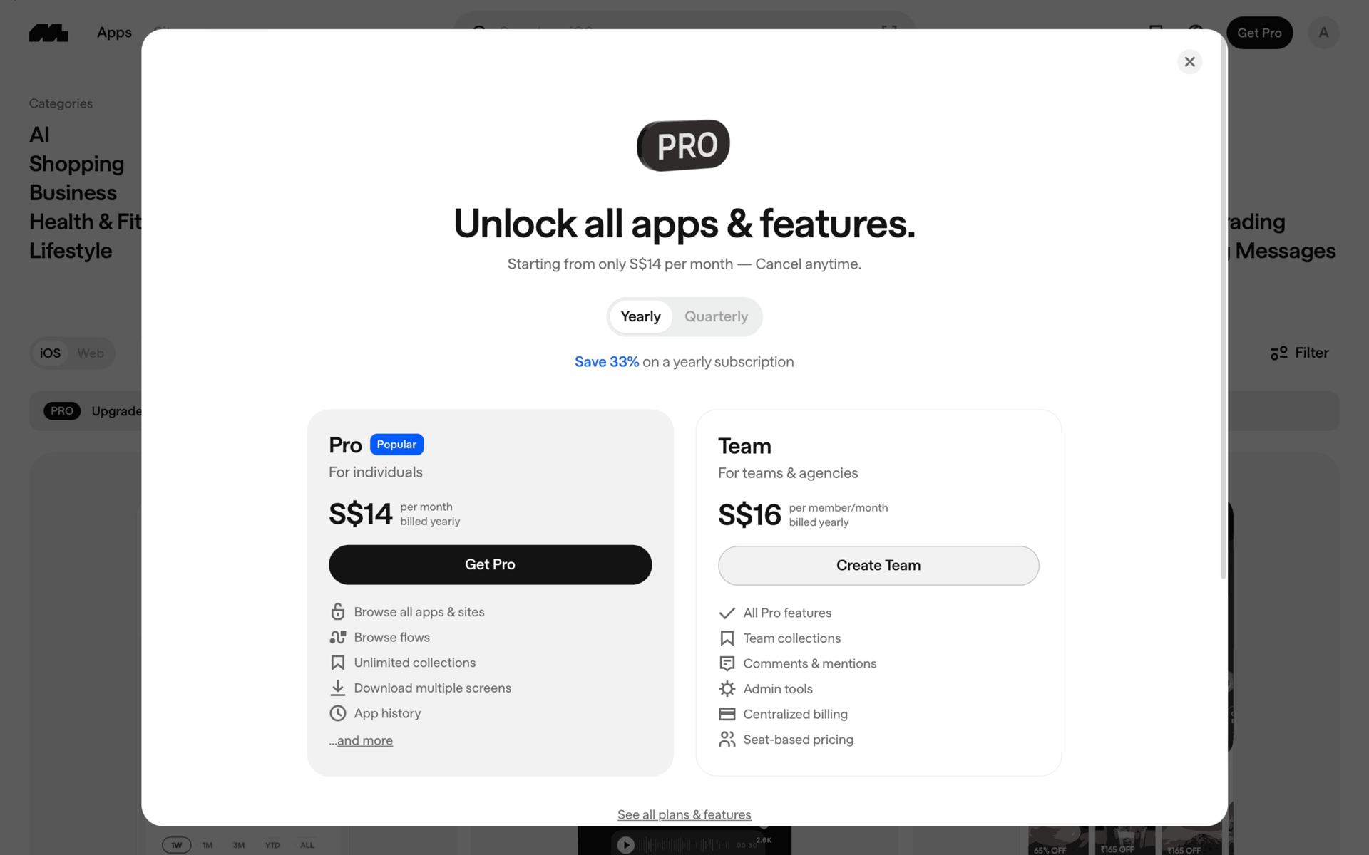 Mobbin Web Graphics & Design interface screenshot 17