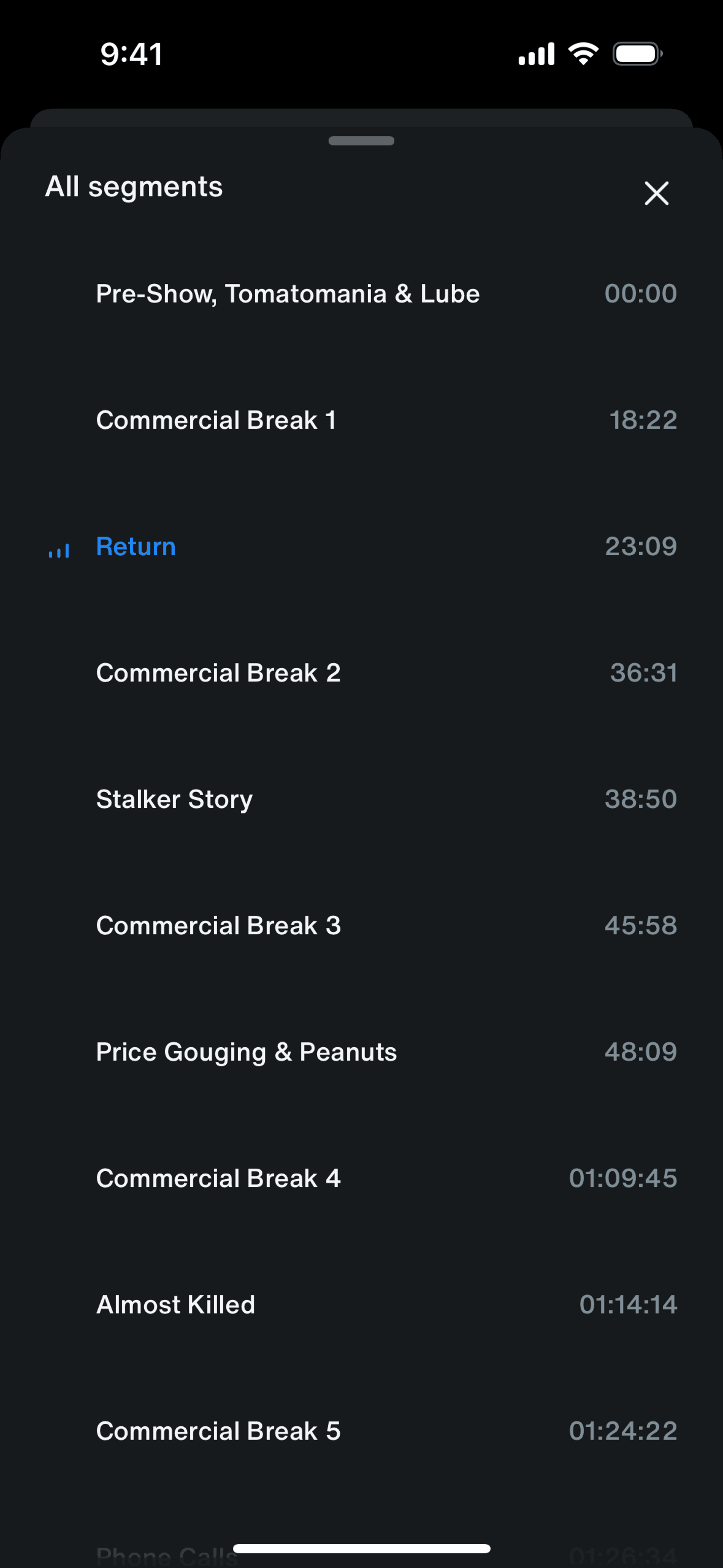 SiriusXM iOS Music & Audio interface screenshot 18