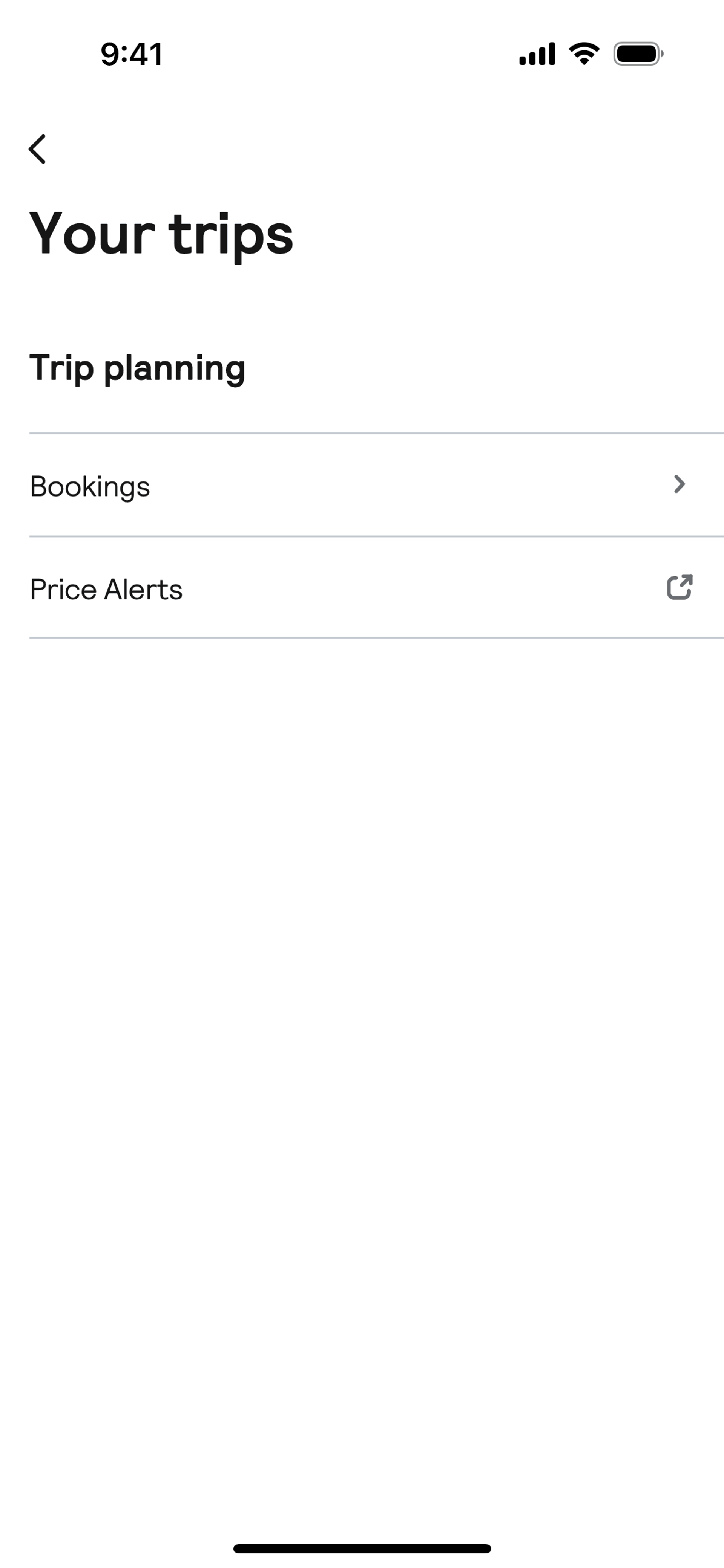 Skyscanner iOS Travel & Transportation interface screenshot 14