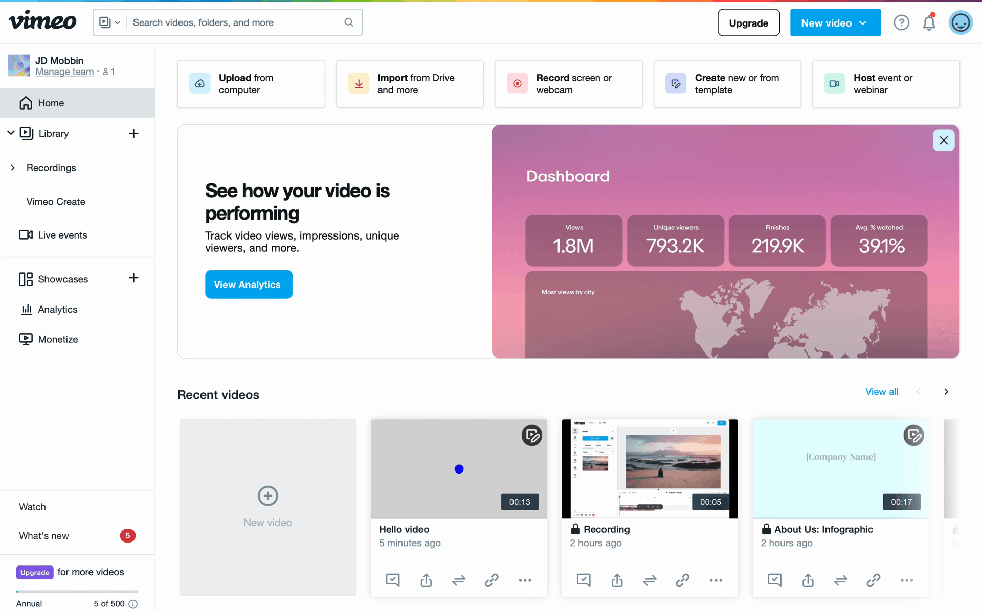 Vimeo Web Photo & Video interface screenshot 16