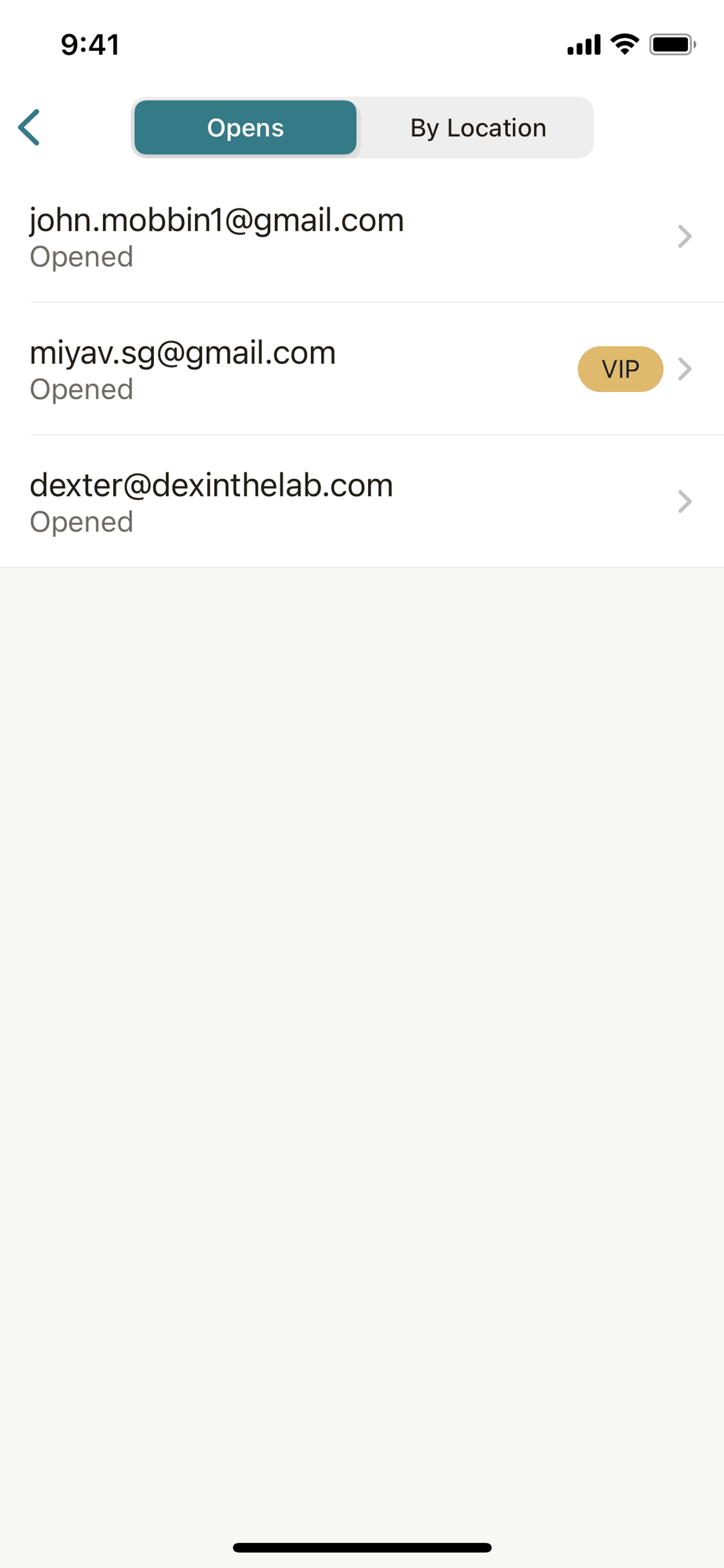 Mailchimp iOS Business interface screenshot 24