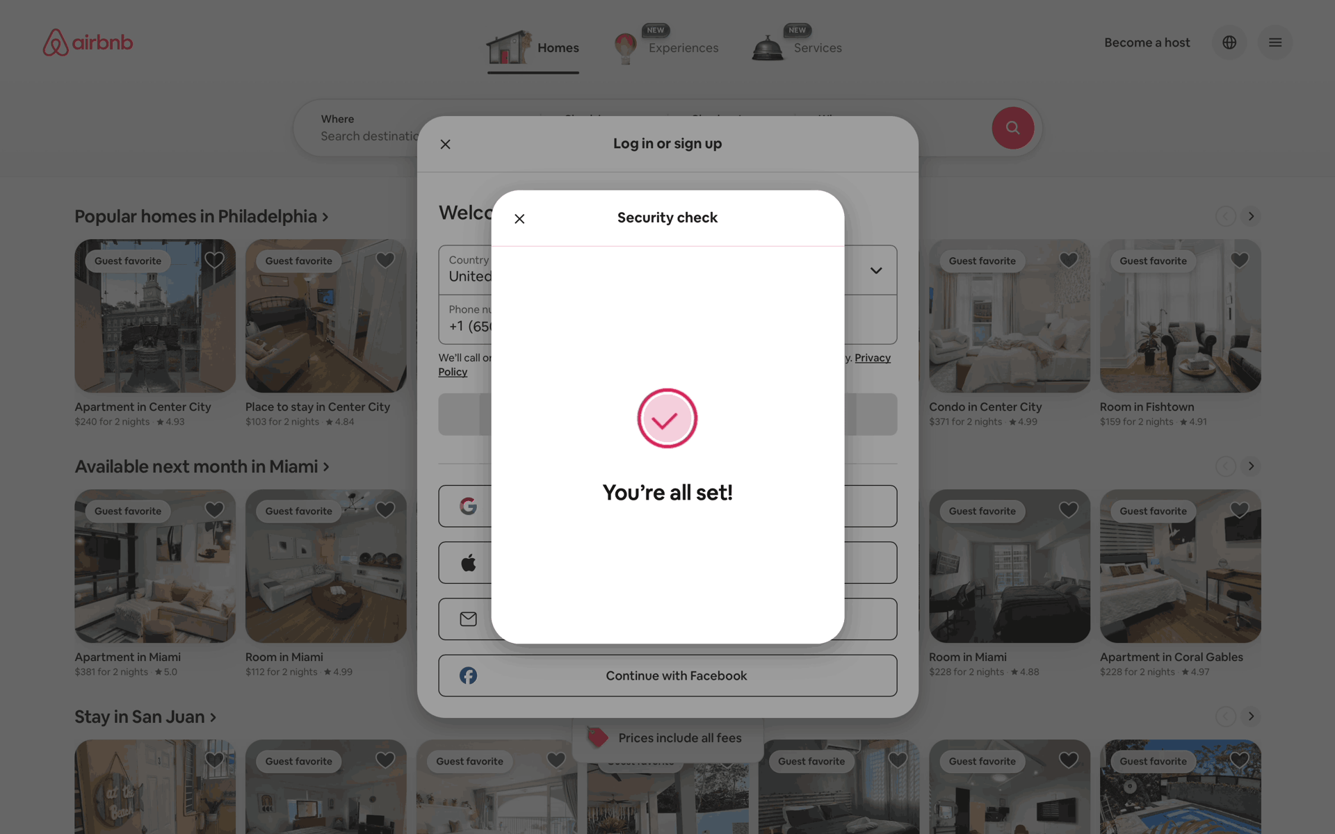 Onboarding on Airbnb (web) screen 8