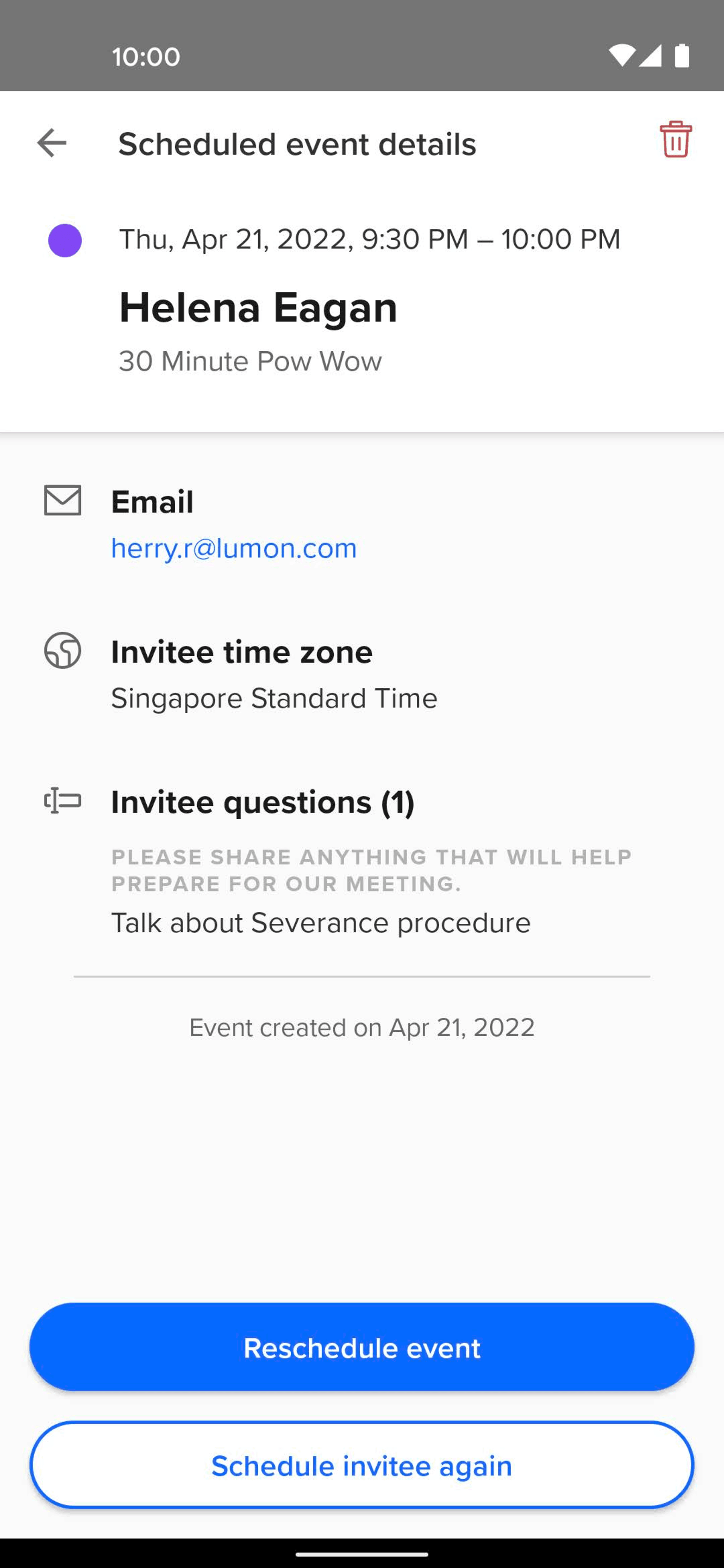 Calendly Android Business interface screenshot 21