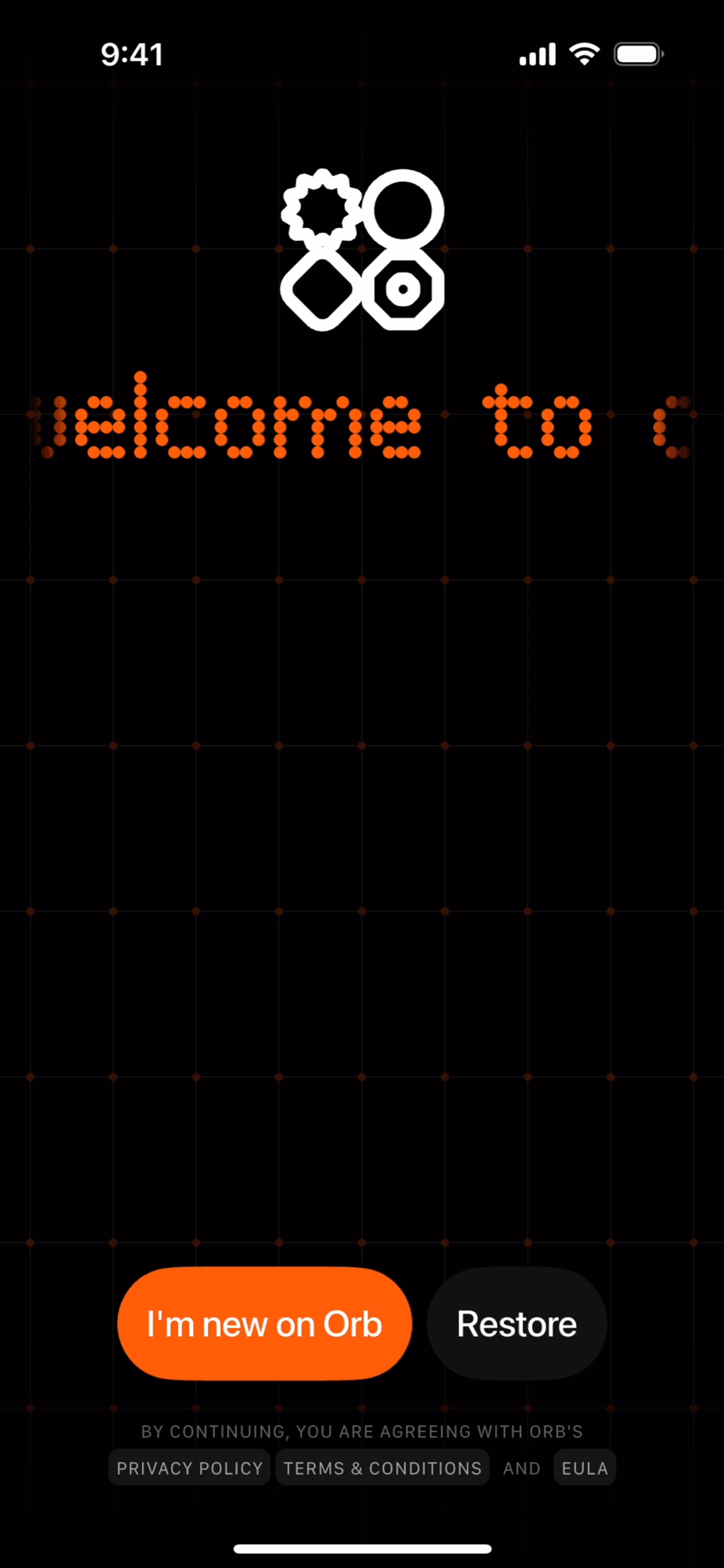 Orb Social iOS Social Networking interface screenshot 2