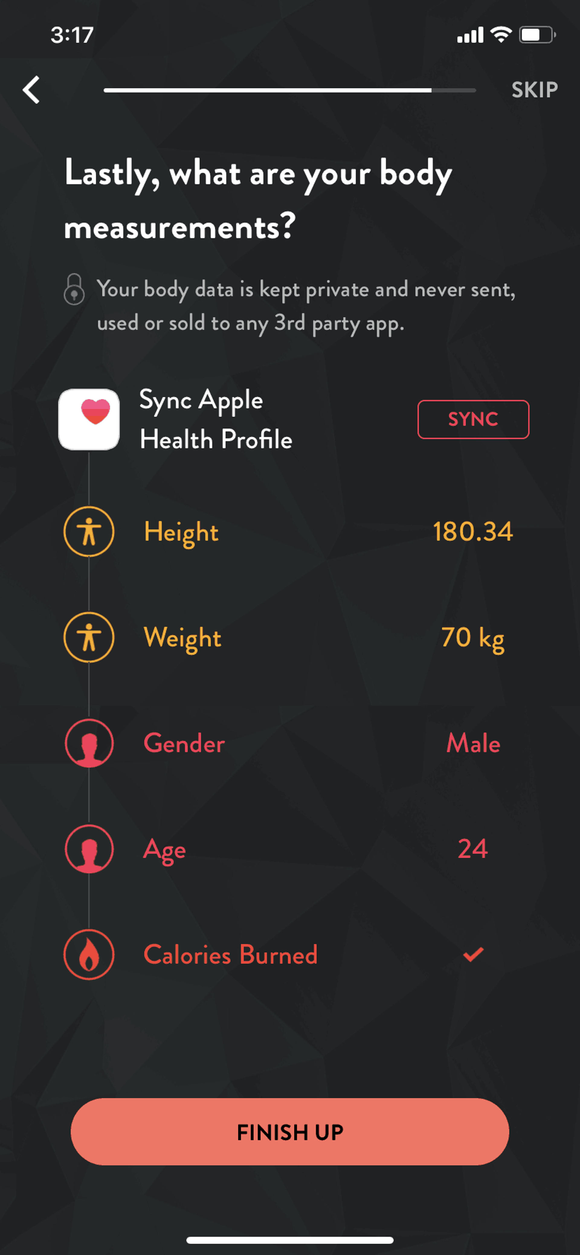 Fitbod iOS Health & Fitness interface screenshot 20