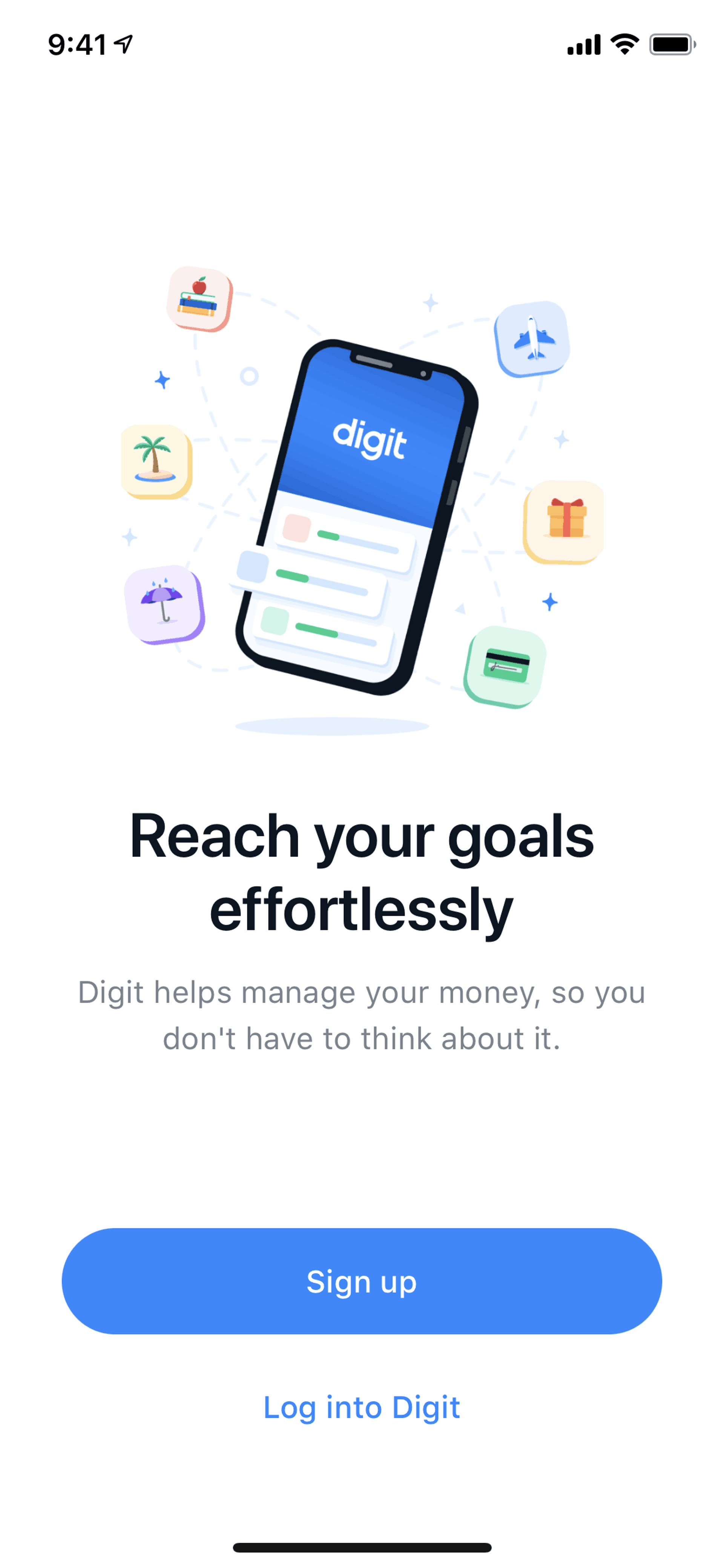 Digit iOS Finance interface screenshot 4