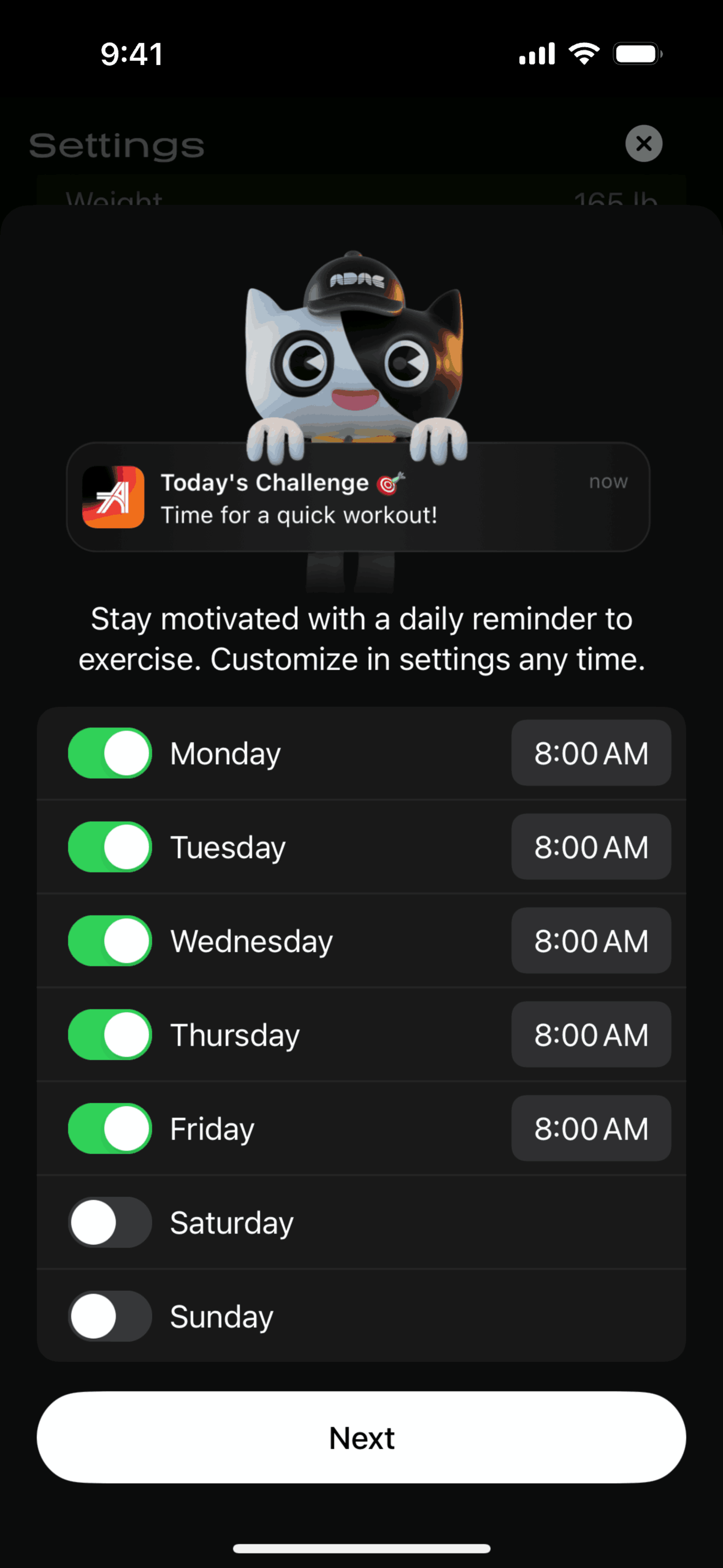 Any Distance iOS Health & Fitness interface screenshot 11