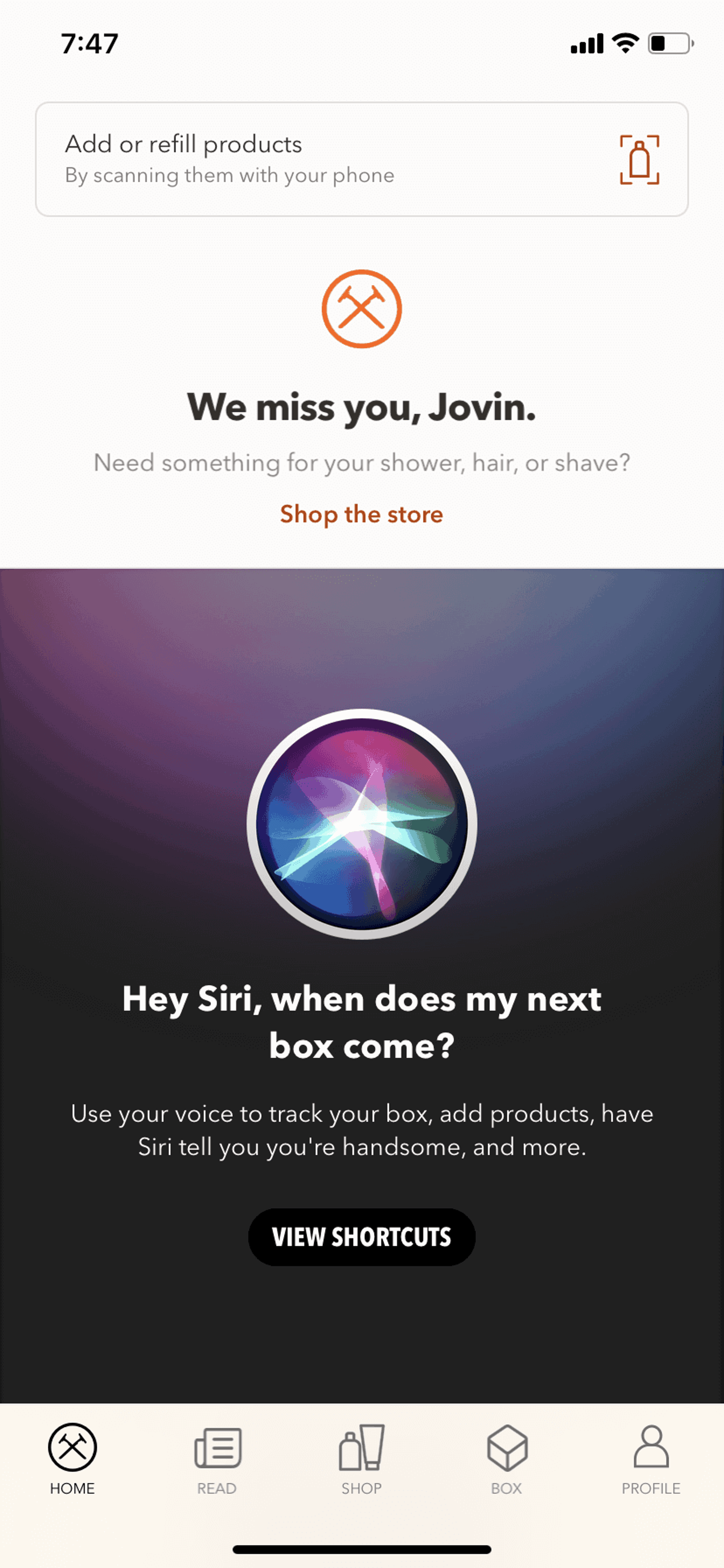 Dollar Shave Club iOS Shopping interface screenshot 4