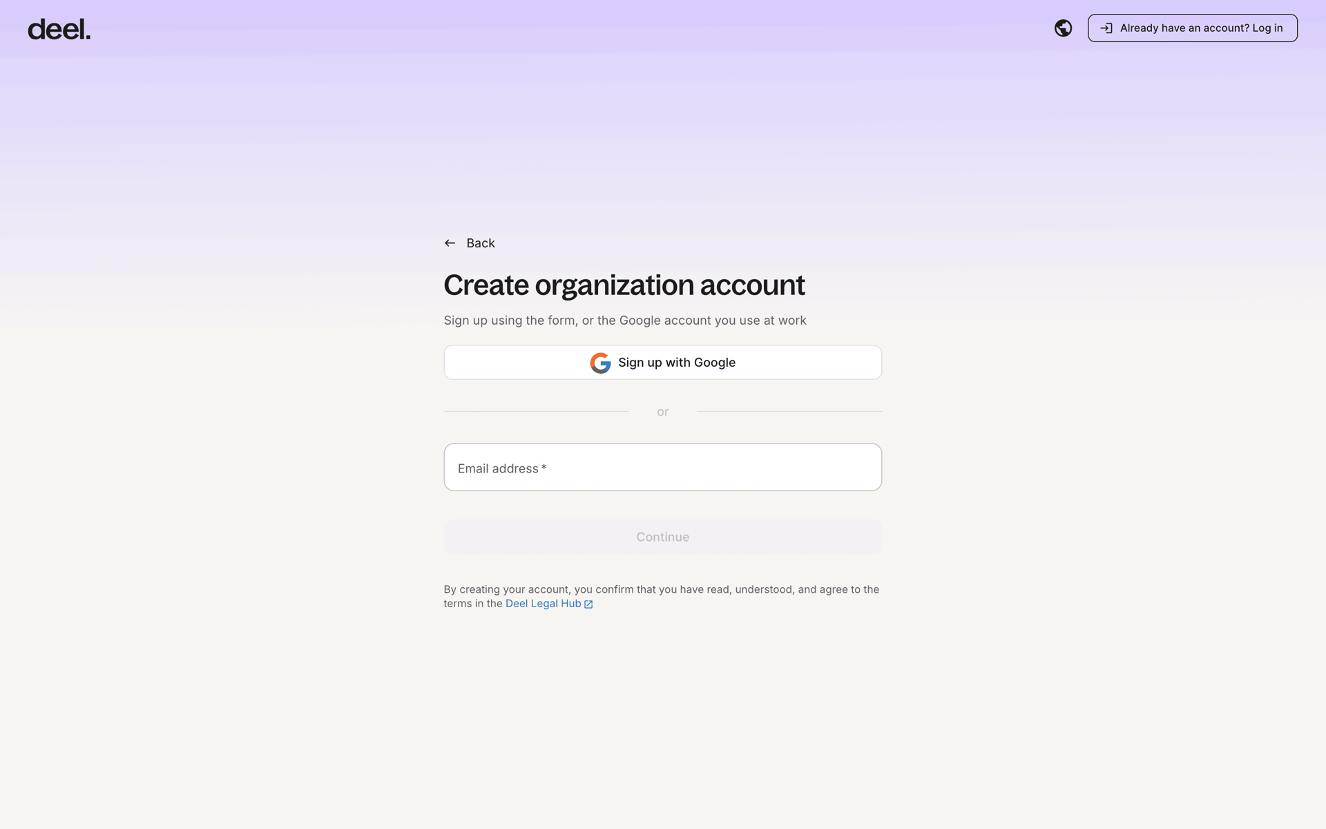Onboarding on Deel (web) screen 3