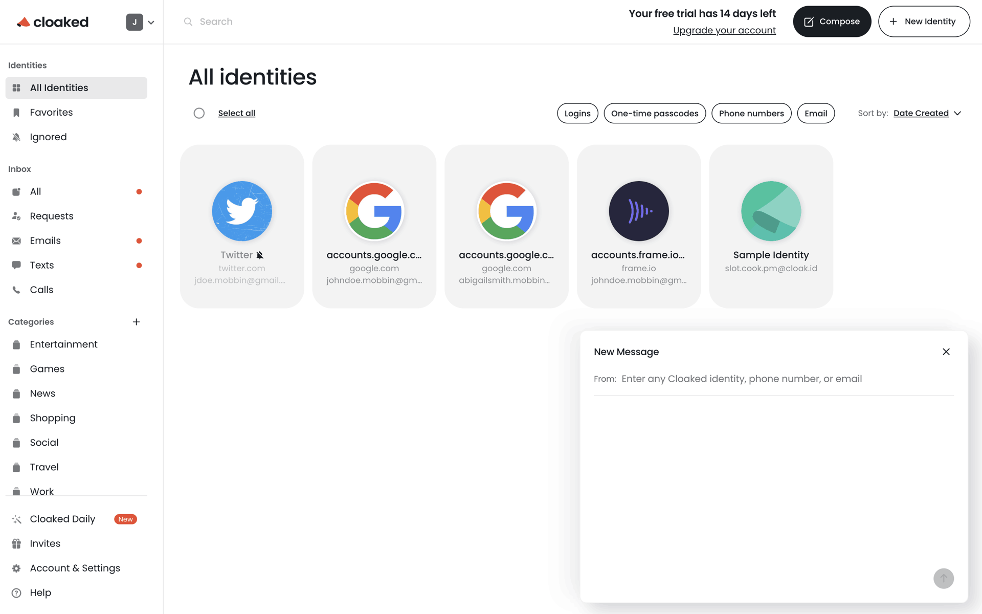 Cloaked Web Productivity interface screenshot 16