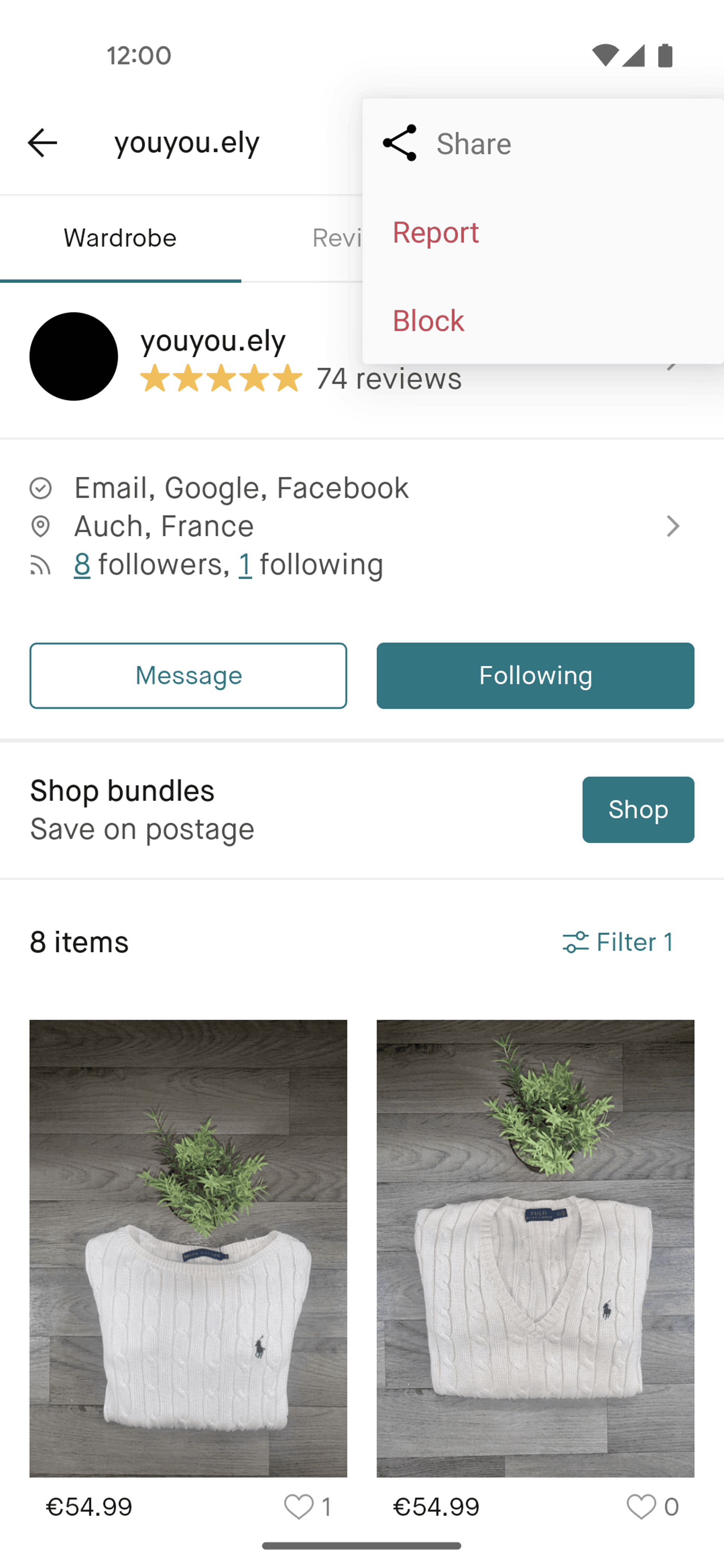 Vinted Android Shopping interface screenshot 11