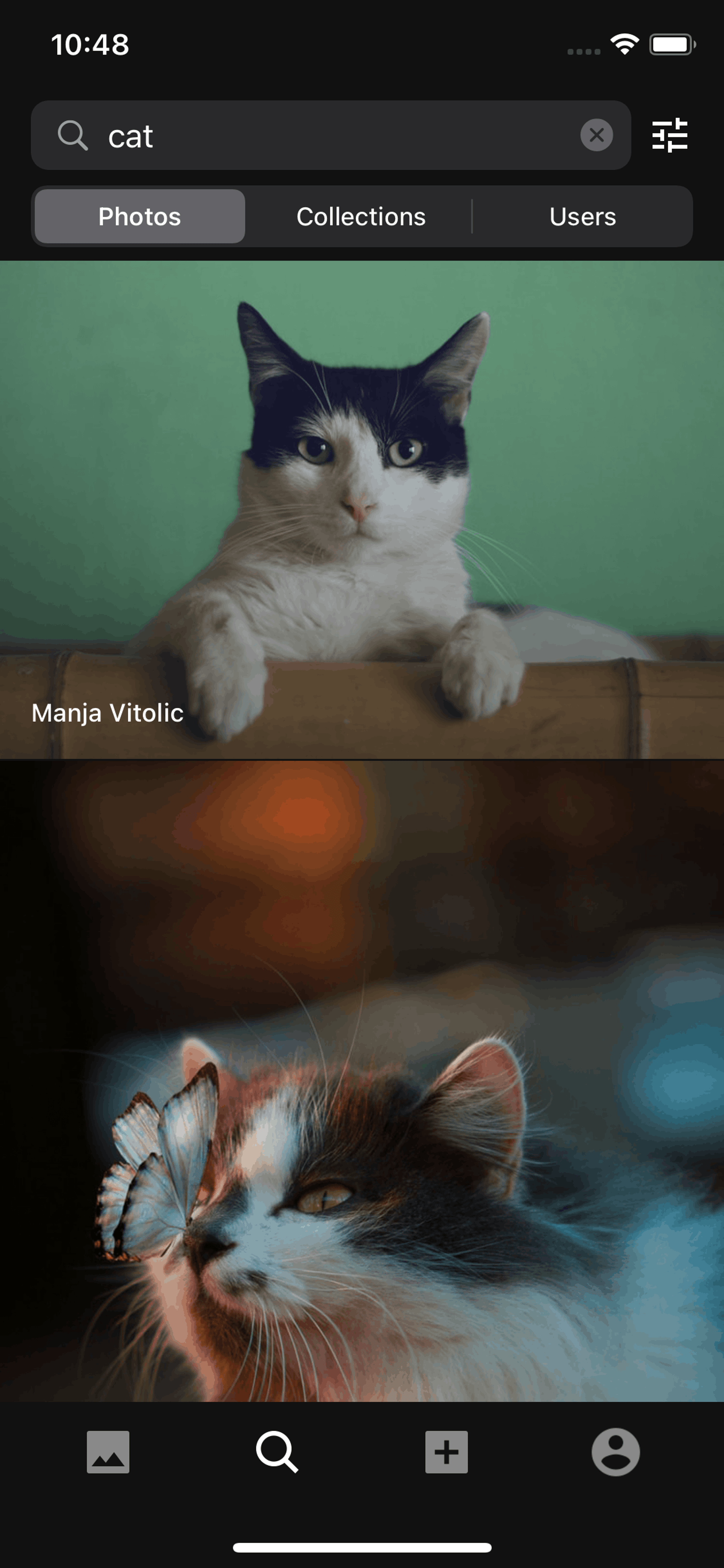 Unsplash iOS Photo & Video interface screenshot 7