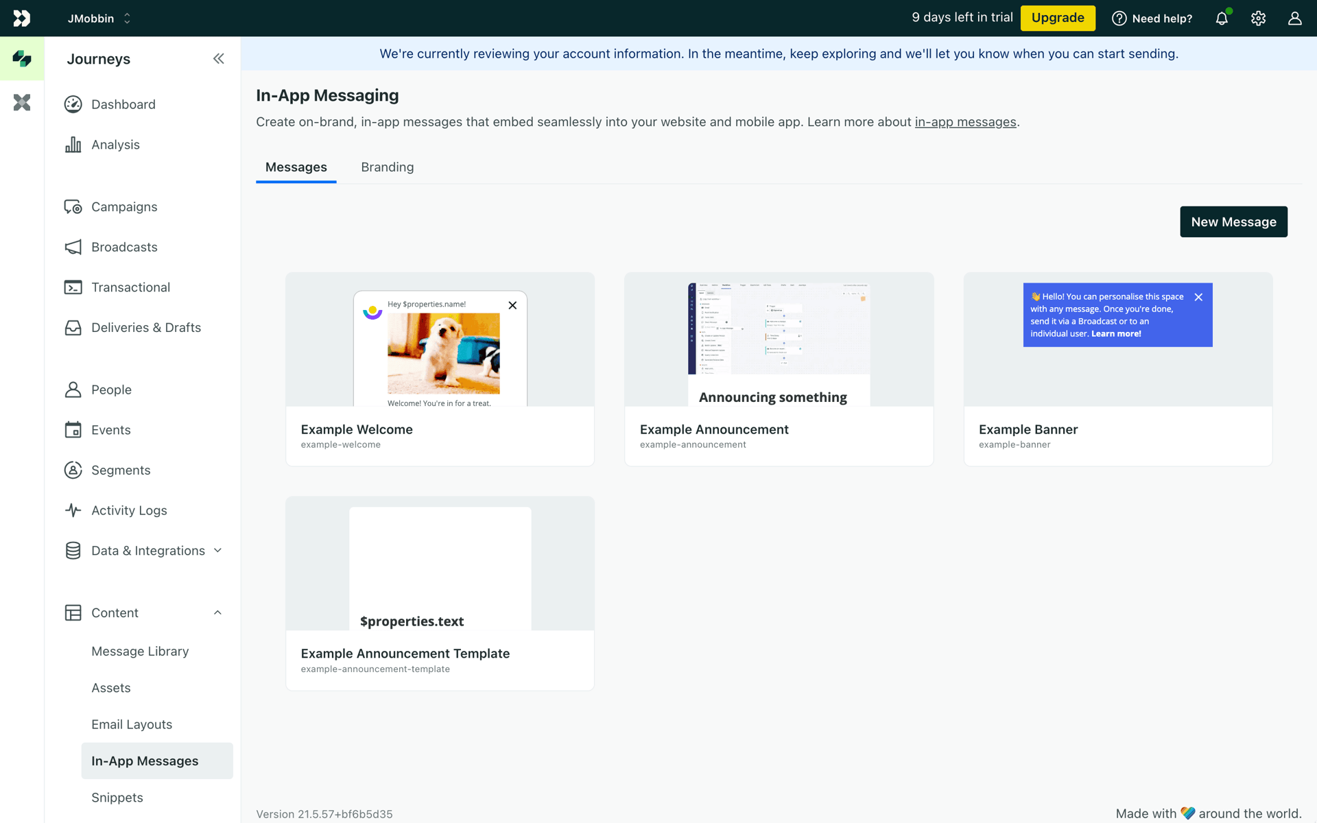 Customer.io Web Business interface screenshot 3