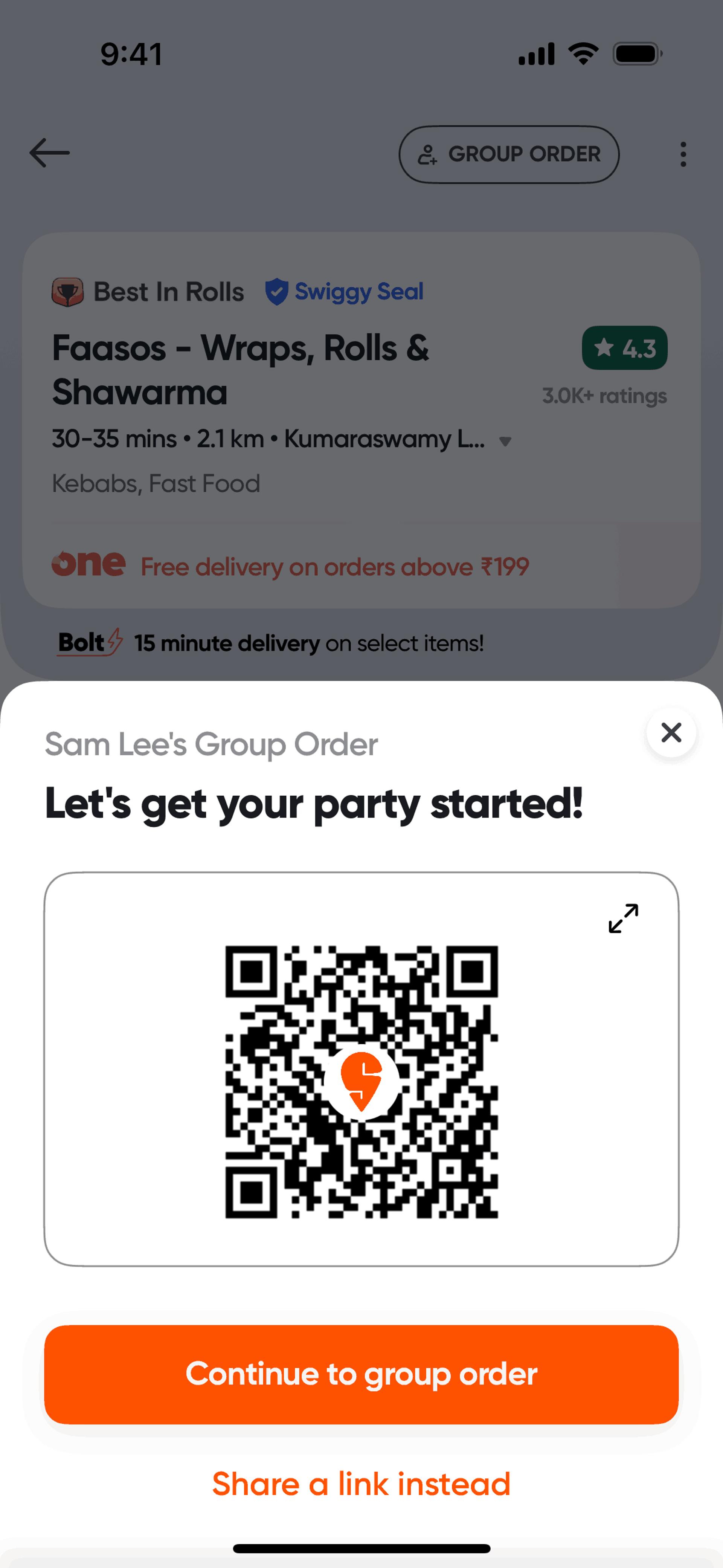 Swiggy iOS Food & Drink interface screenshot 23